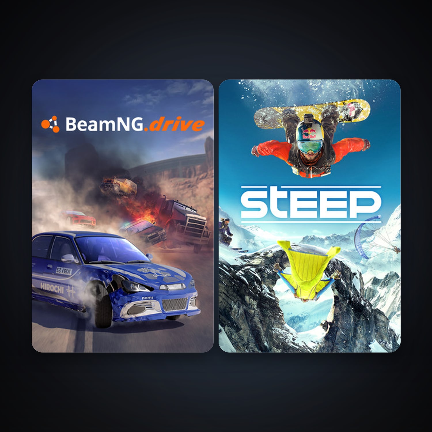 BeamNG.drive + Steep, 6 games, clean — HabibiAccounts