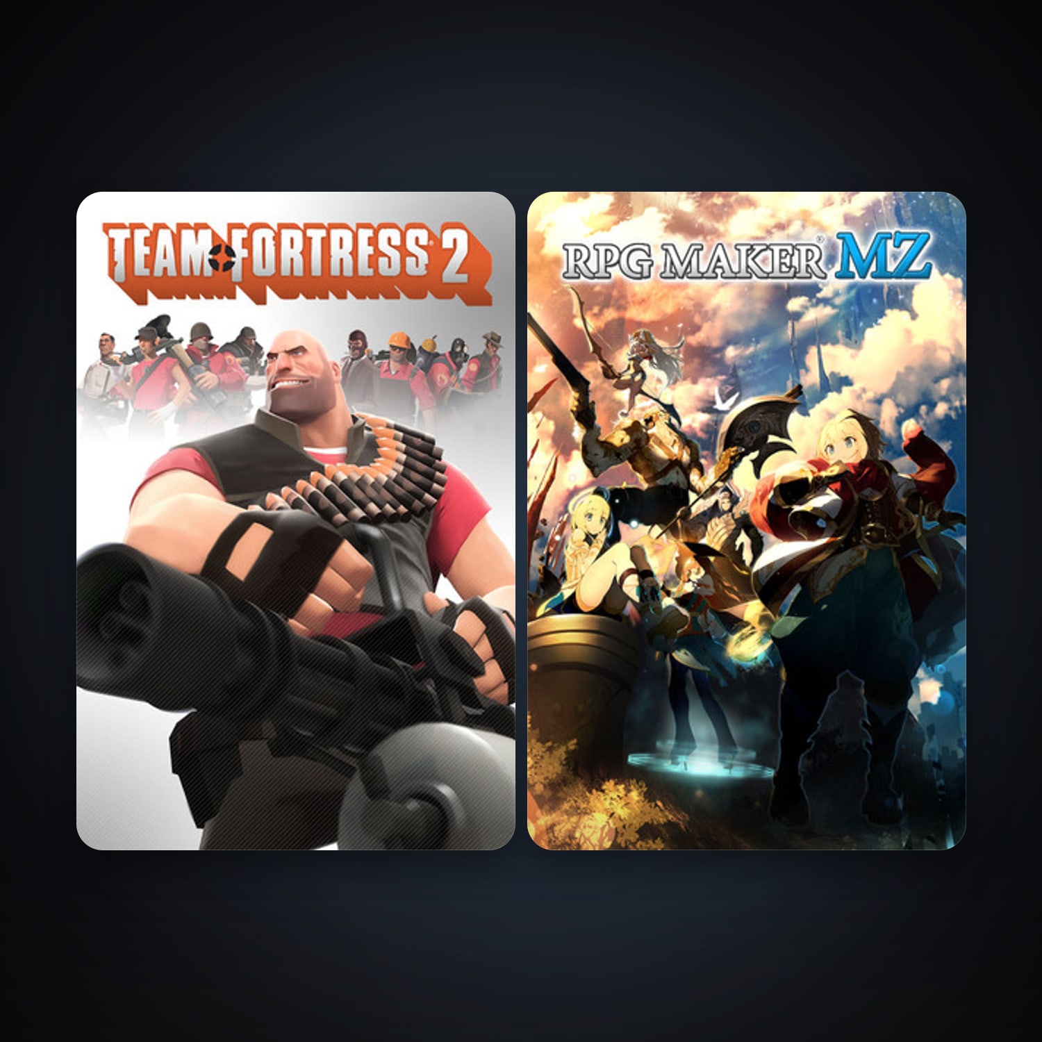 Team Fortress 2 + RPG Maker MZ, 2 games, clean — HabibiAccounts
