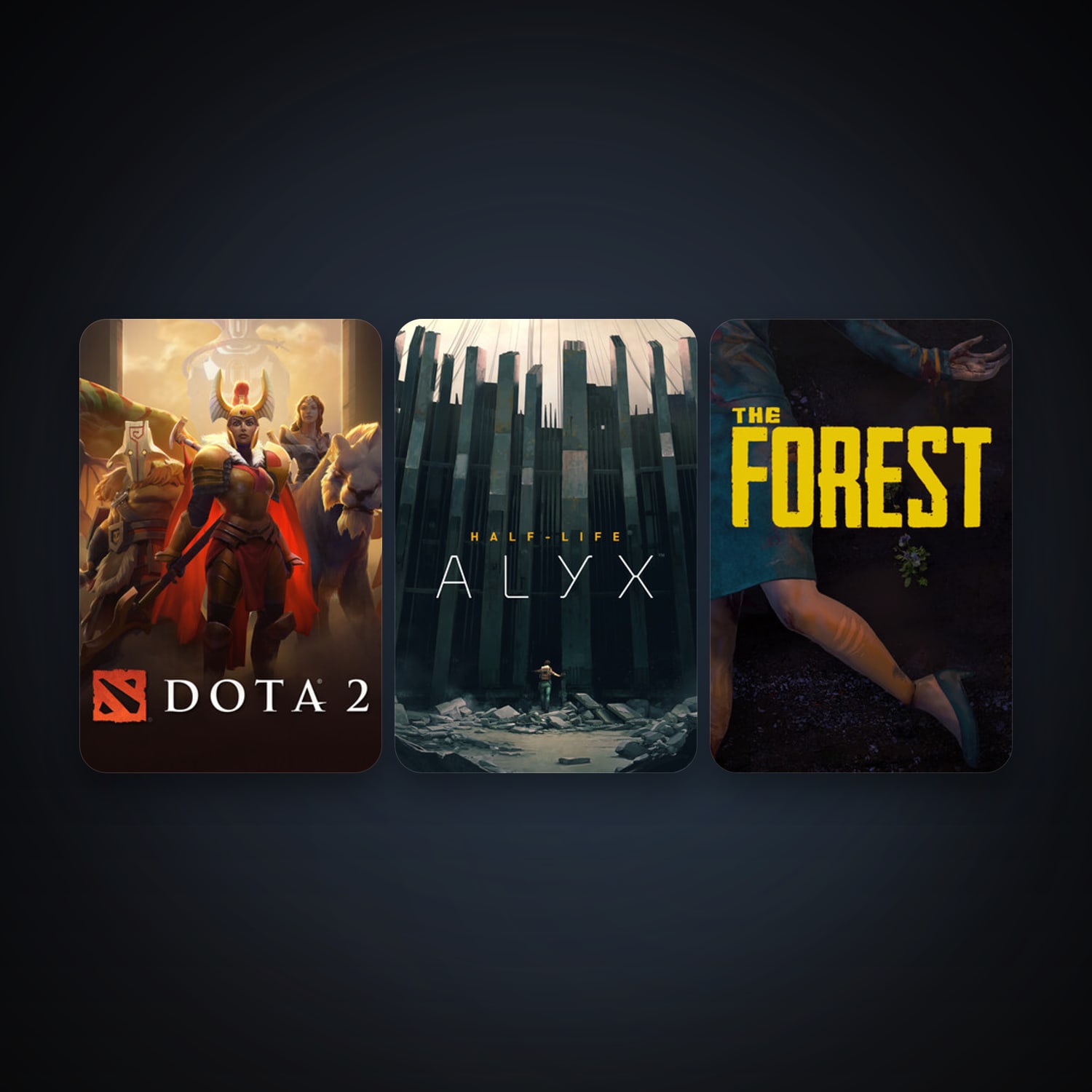 Dota 2 + The Forest, 4 games, clean — HabibiAccounts