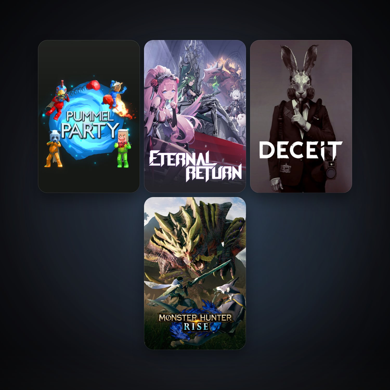 Deceit + Pummel Party, 4 games, clean — HabibiAccounts