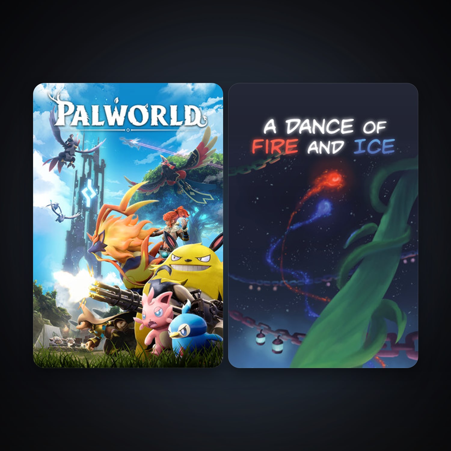 A Dance of Fire and Ice + Palworld, 3 games, clean — HabibiAccounts