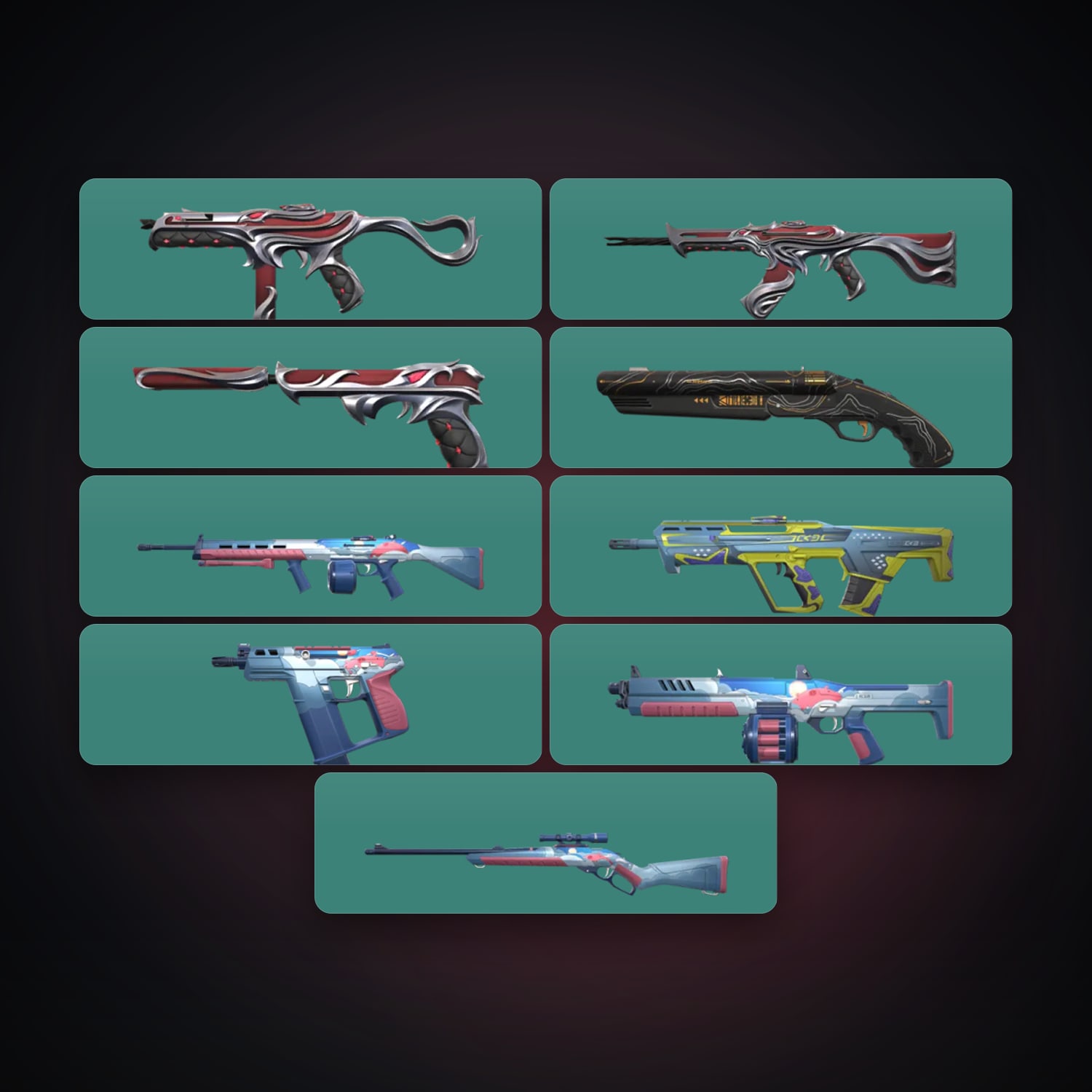 NA Silver 1 locker — 10 skins, lvl 27 — HabibiAccounts