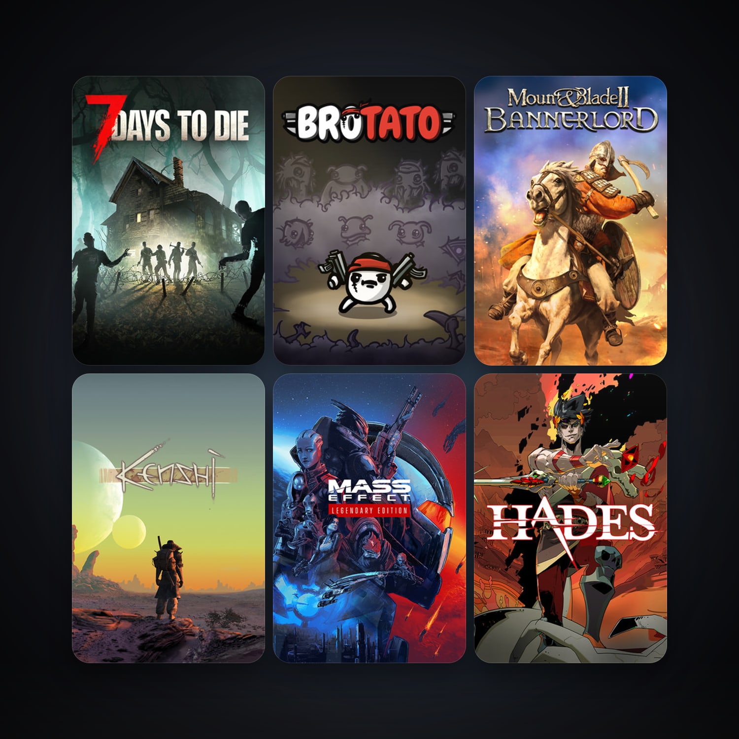Kenshi + 7 Days to Die, 202 games, clean — HabibiAccounts