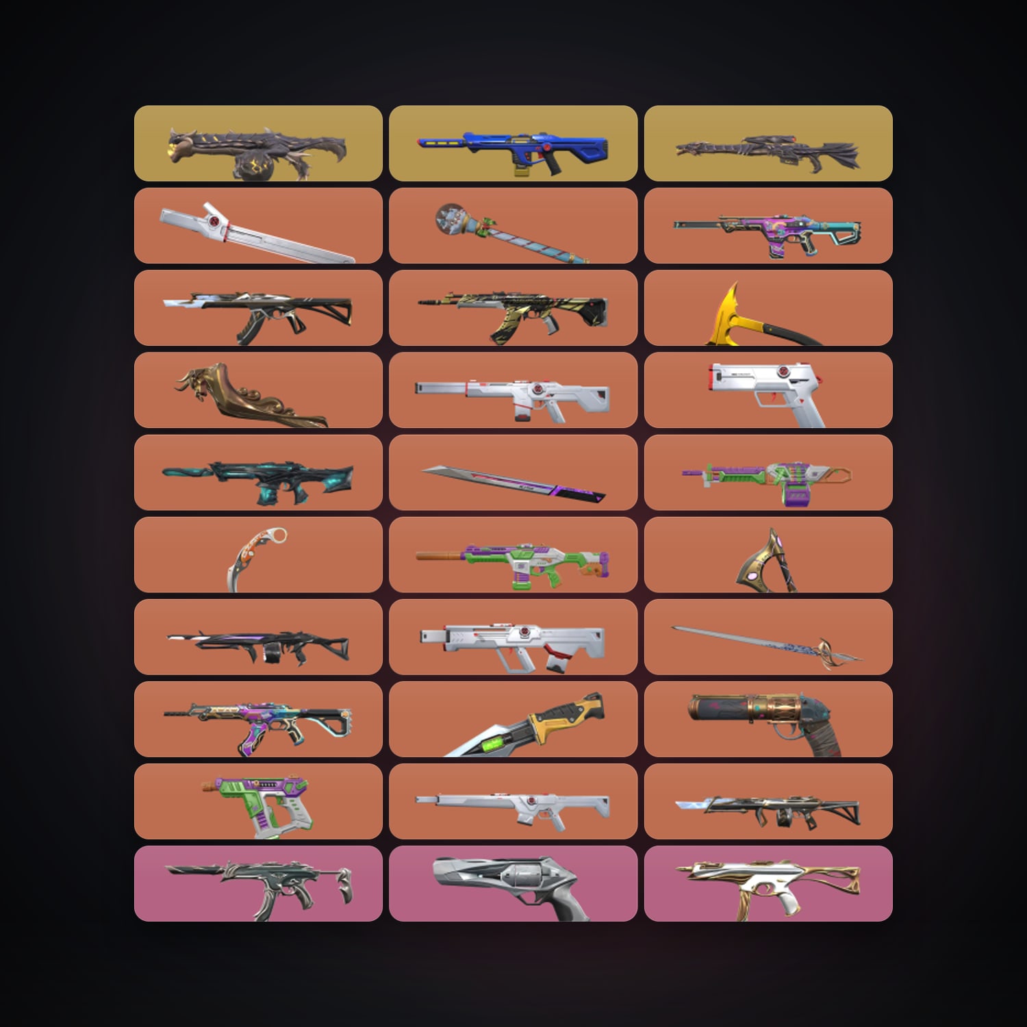 AP Plat 2 locker — 9 knives, 139 skins, lvl 359 — HabibiAccounts