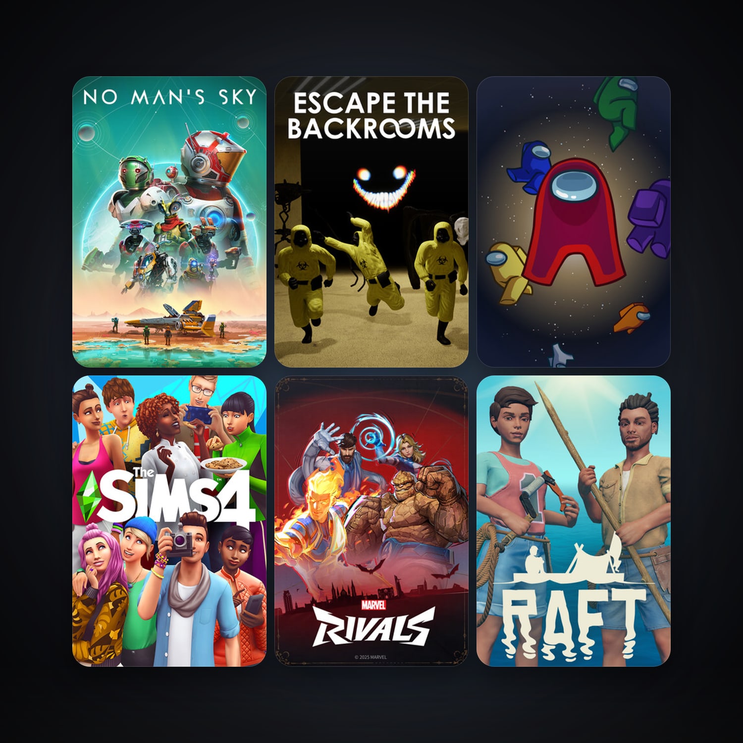 No Man's Sky + Raft, 19 games, clean — HabibiAccounts
