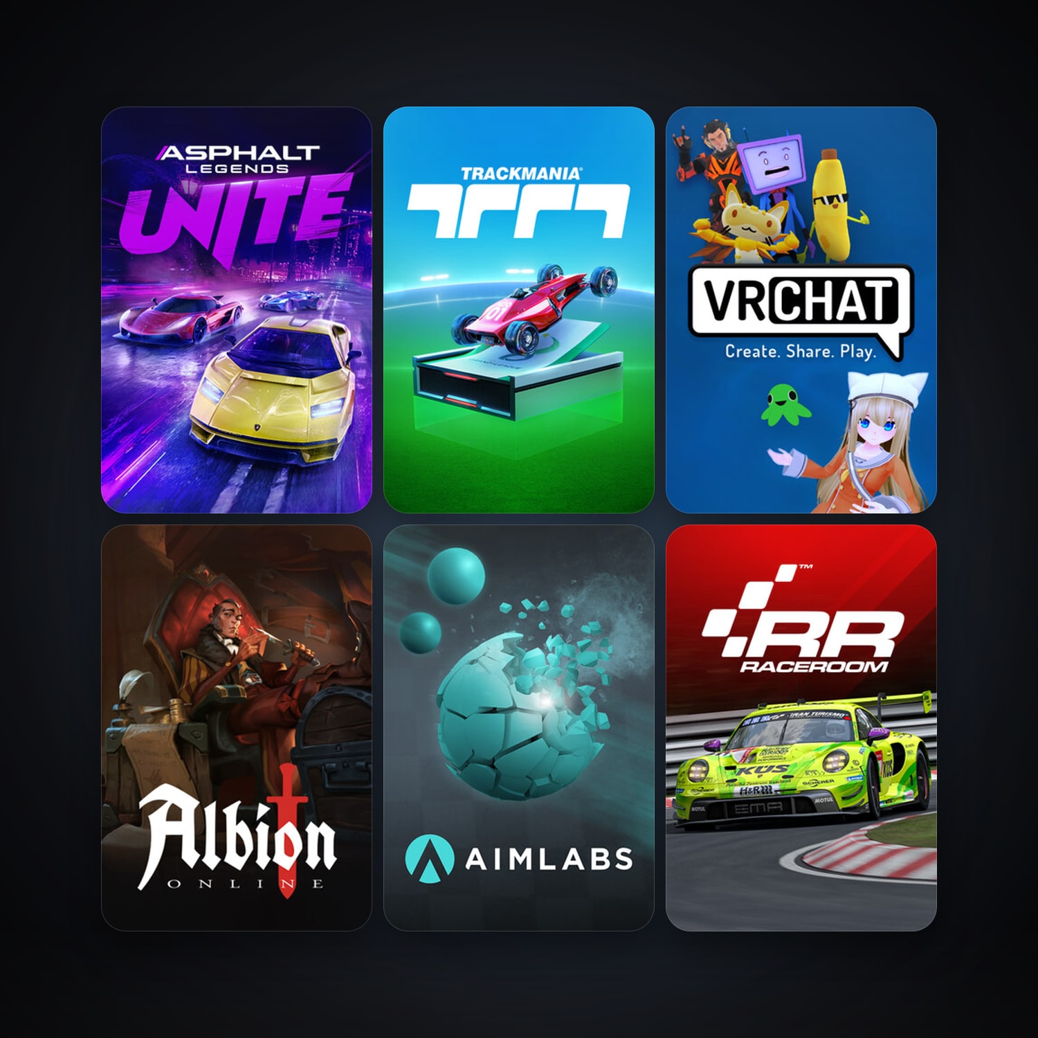 RaceRoom Racing Experience + VRChat, 10 games, clean — HabibiAccounts