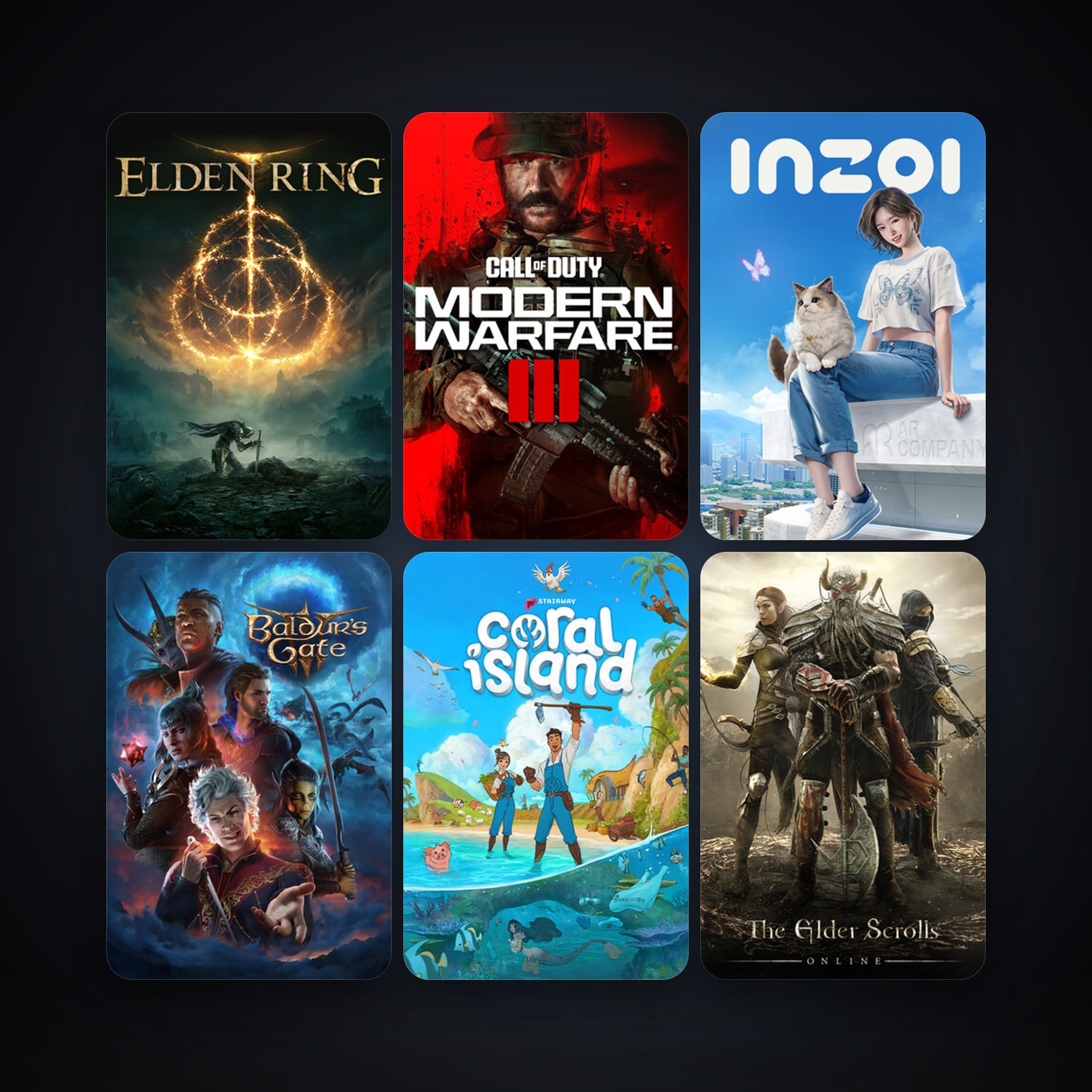 The Elder Scrolls Online + Baldur's Gate 3, 14 games, clean — HabibiAccounts