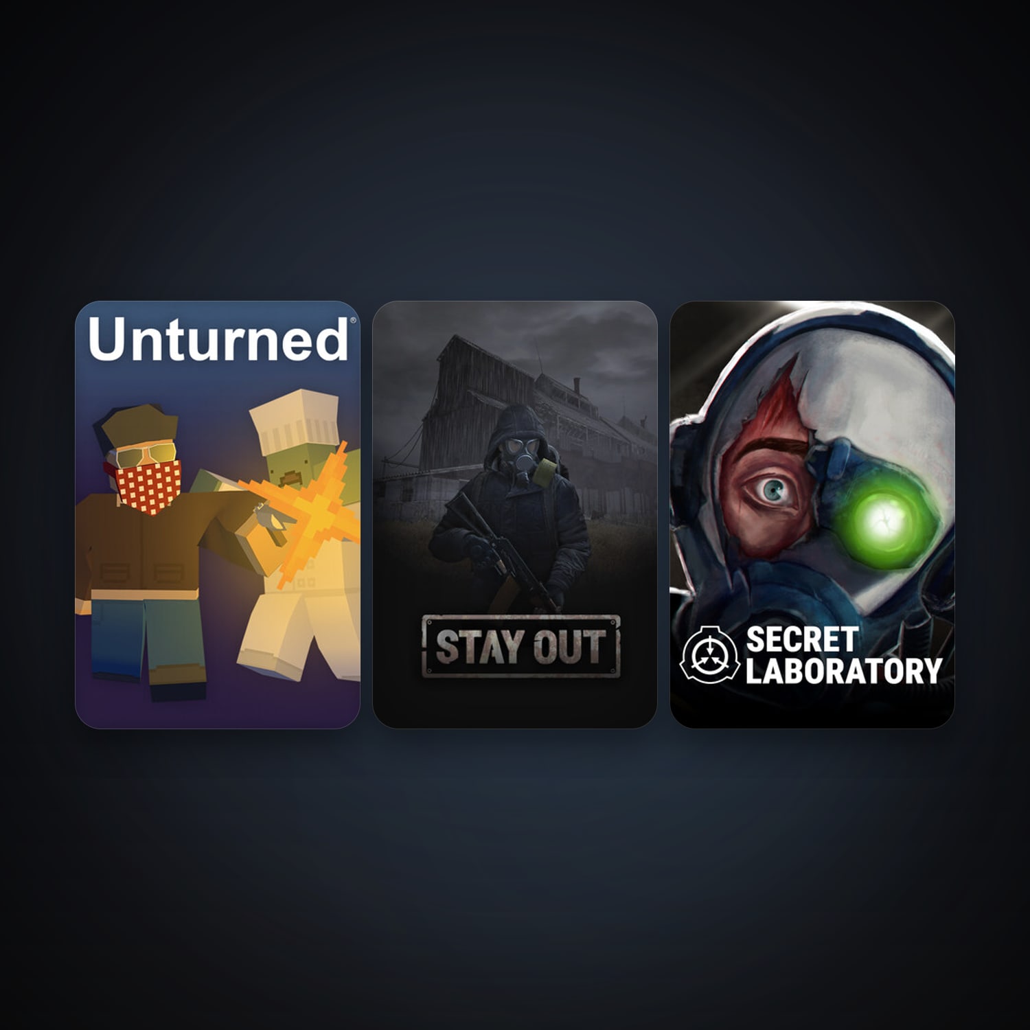 Unturned + SCP: Secret Laboratory, 7 games, clean — HabibiAccounts