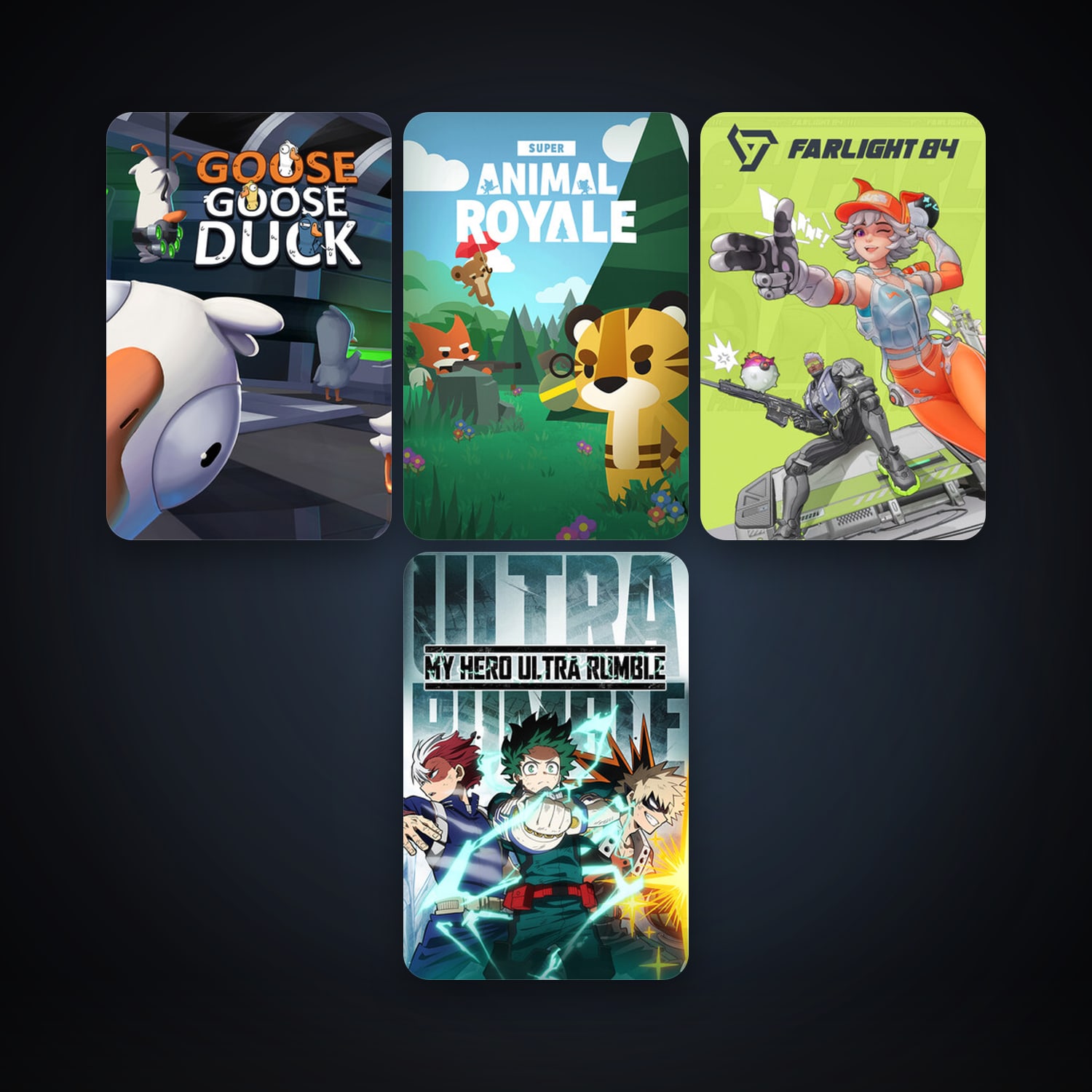 Super Animal Royale + Goose Goose Duck, 7 games, clean — HabibiAccounts