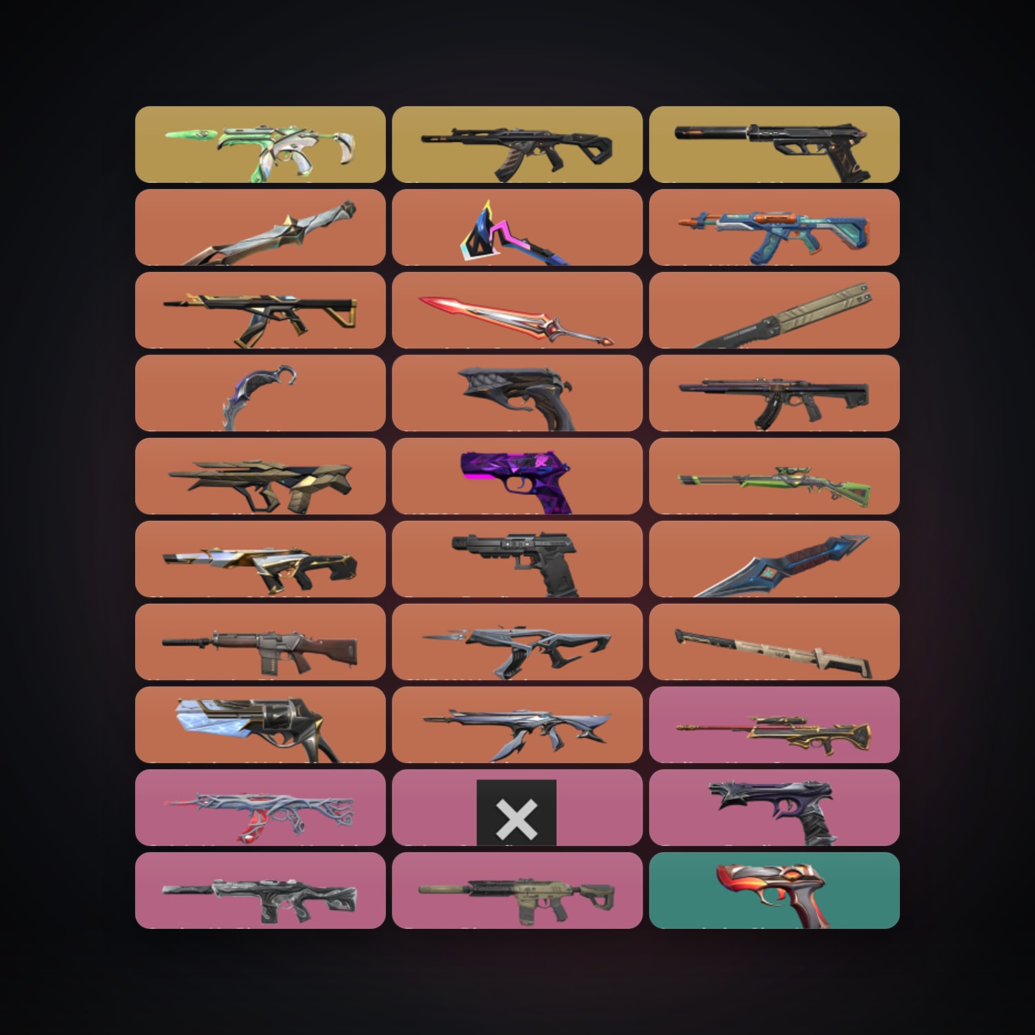 AP Silver 3 locker — 7 knives, 91 skins, lvl 162 — HabibiAccounts