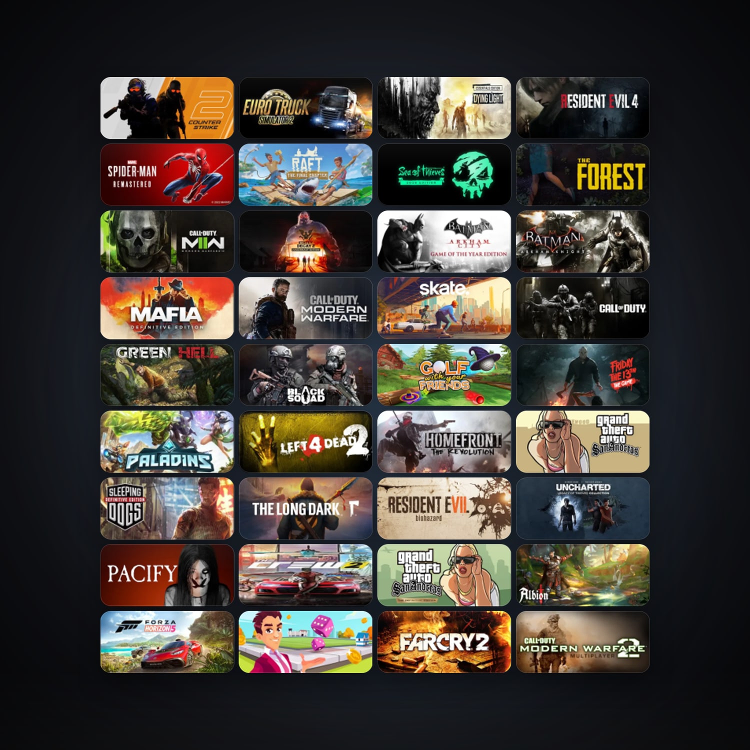 Steam 133 games, Steam 10, clean — HabibiAccounts