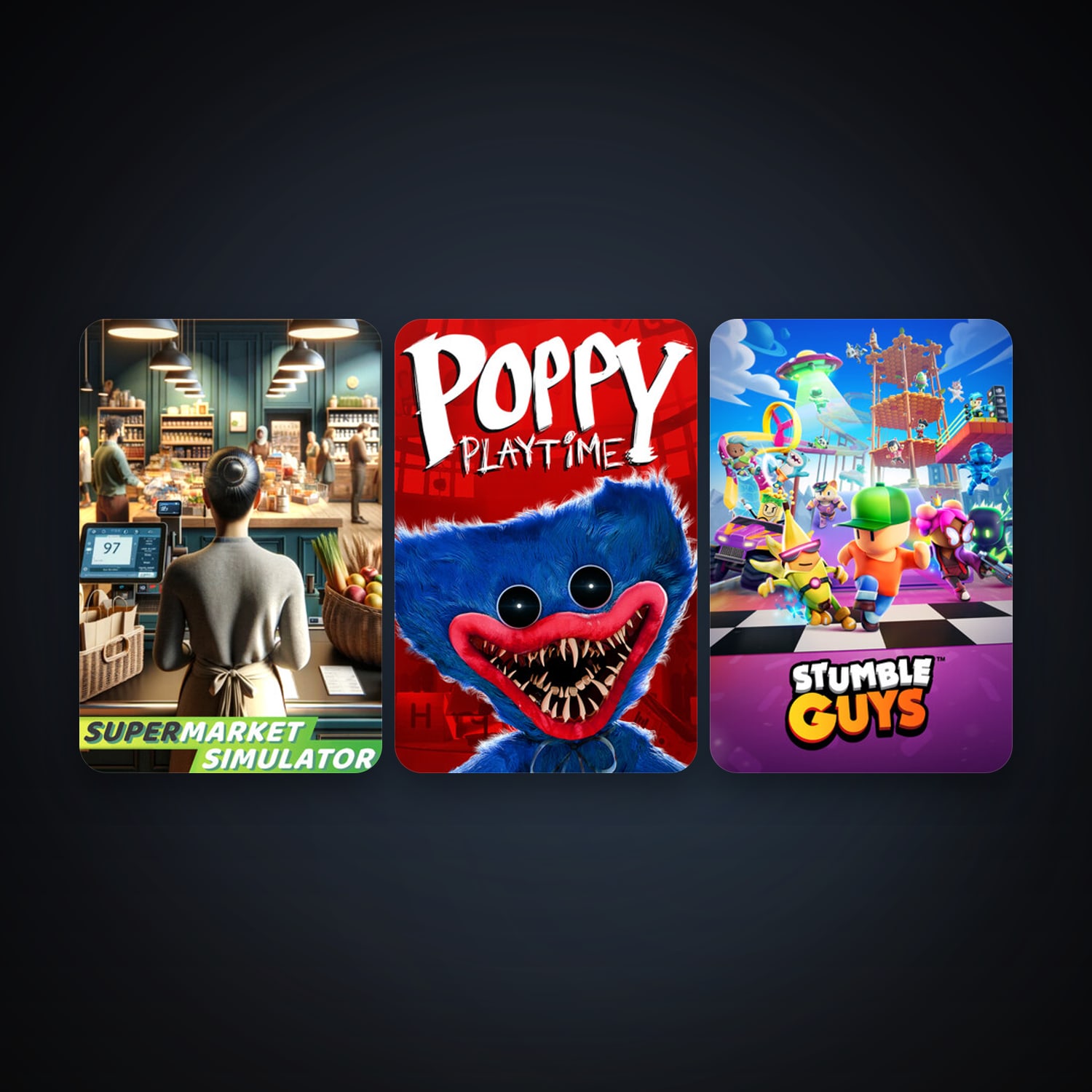 Stumble Guys + Poppy Playtime, 5 games, clean — HabibiAccounts