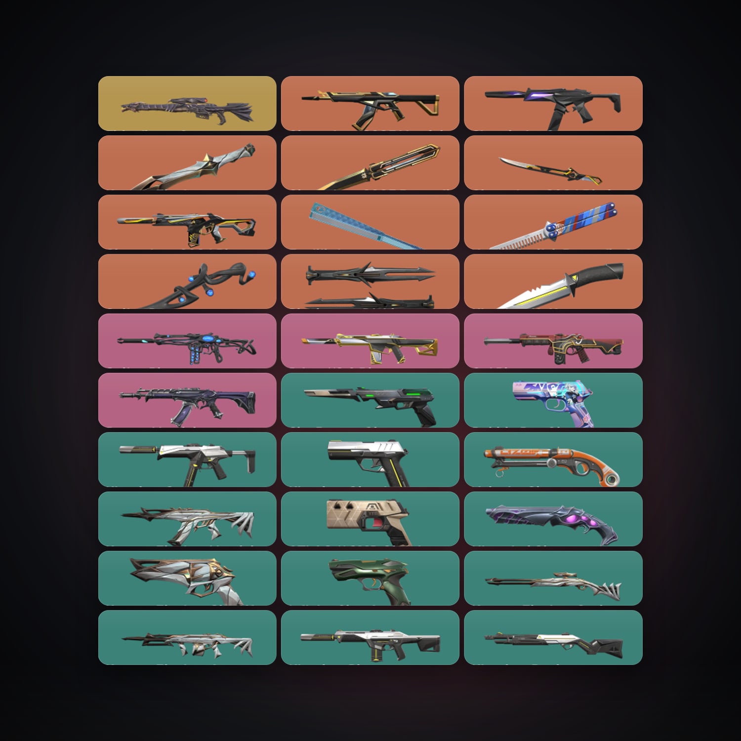 NA Plat 3 locker — 8 knives, 68 skins, lvl 329 — HabibiAccounts