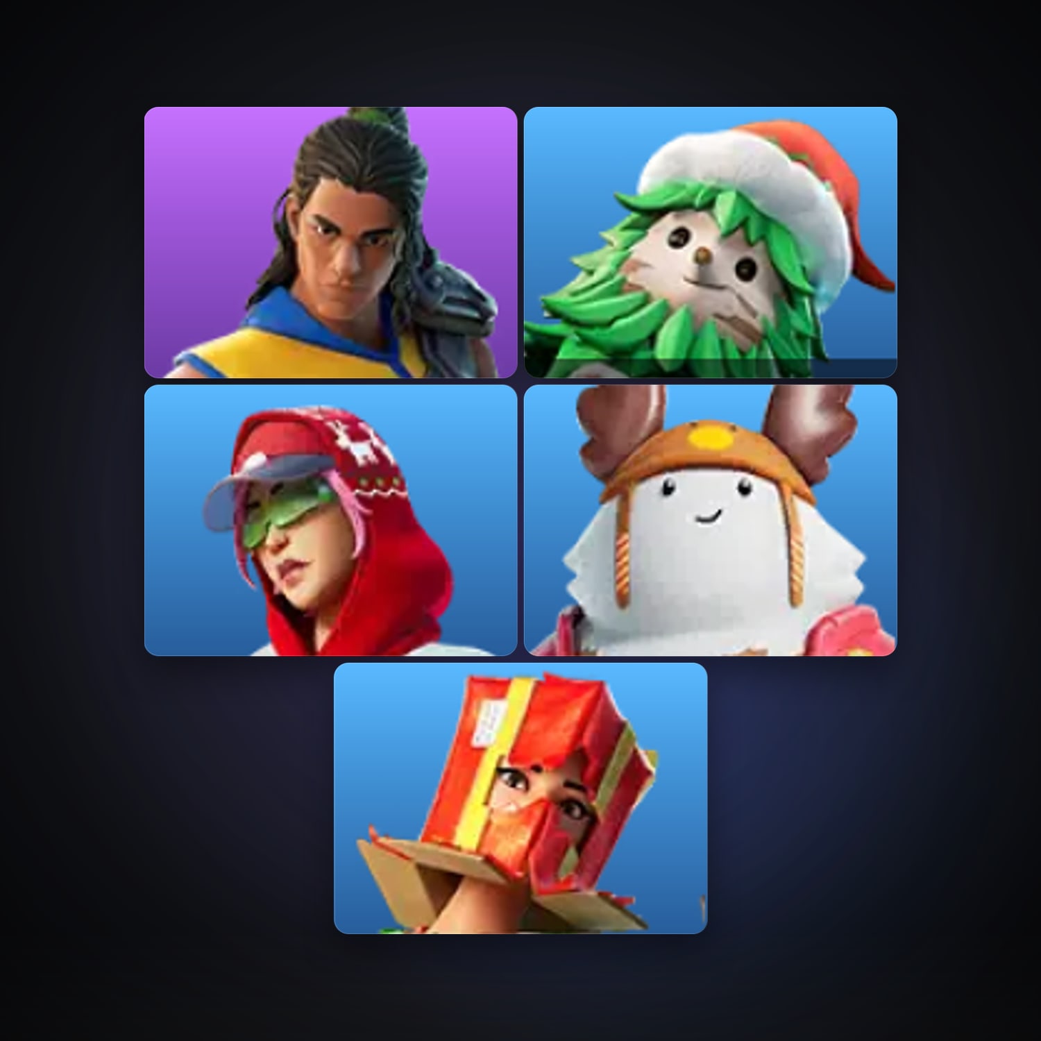 Fortnite account with Trailblazer Tai & Winterfest Bushranger — 5 skins — 100 V-Bucks — lvl 63 — HabibiAccounts
