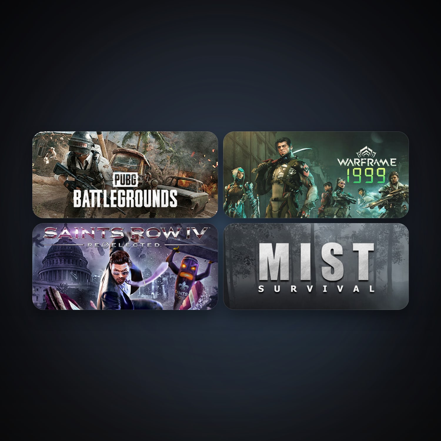 Saints Row IV + Warframe, 4 games, clean — HabibiAccounts