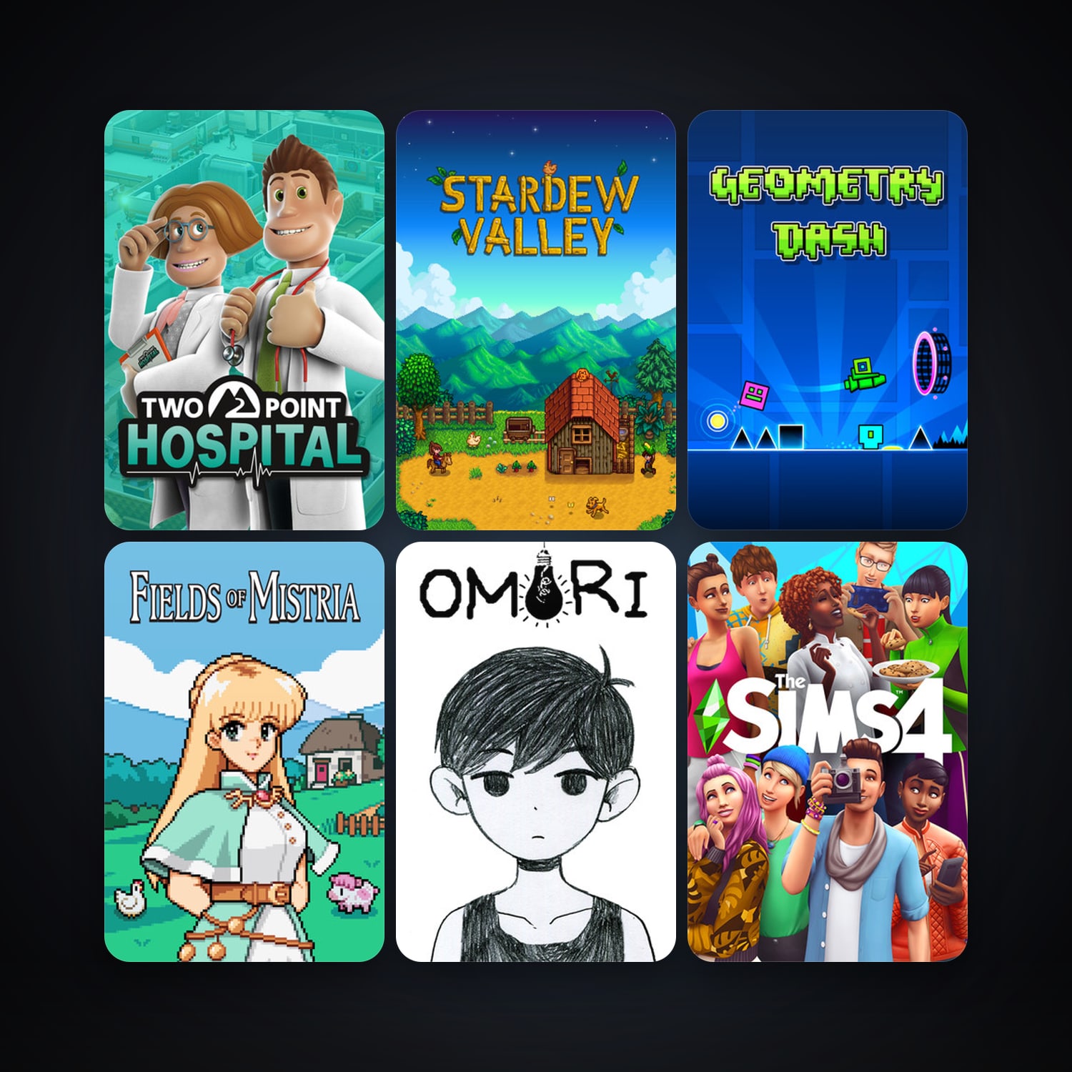 Geometry Dash + Stardew Valley, 25 games, clean — HabibiAccounts