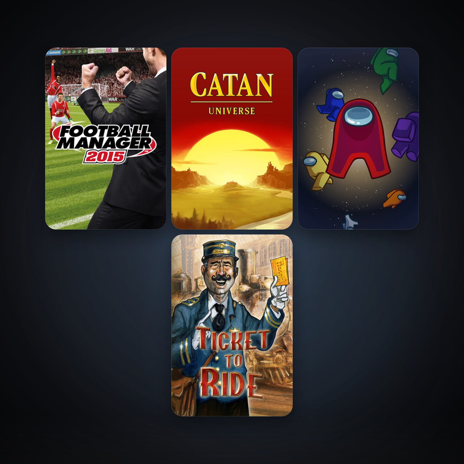 Ticket to Ride + Football Manager 2015, 5 games, clean — HabibiAccounts
