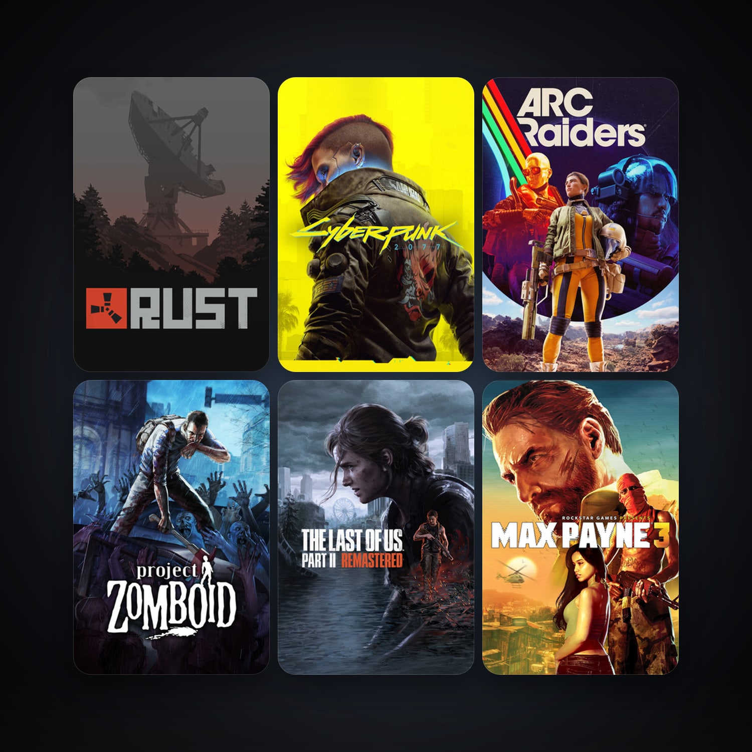 Project Zomboid + Max Payne 3, 35 games, clean — HabibiAccounts