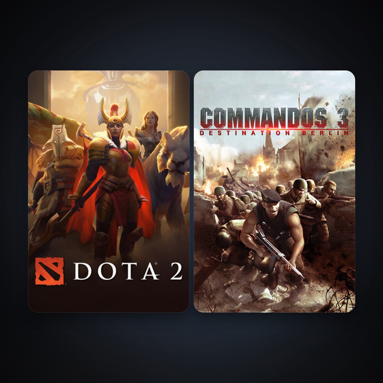 Dota 2 + Commandos 3: Destination Berlin, 5 games, clean — HabibiAccounts