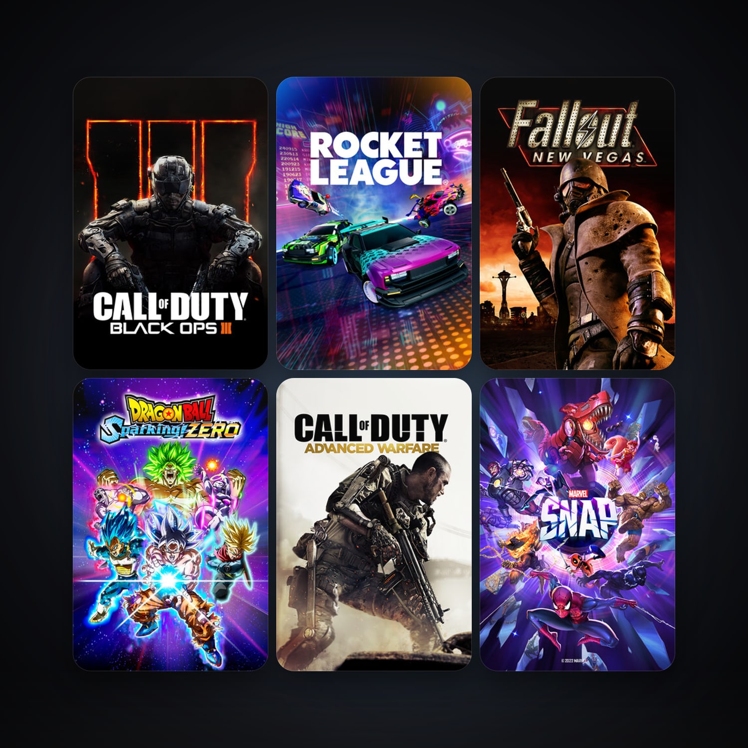 Fallout: New Vegas + Call of Duty: Advanced Warfare, 13 games, clean — HabibiAccounts