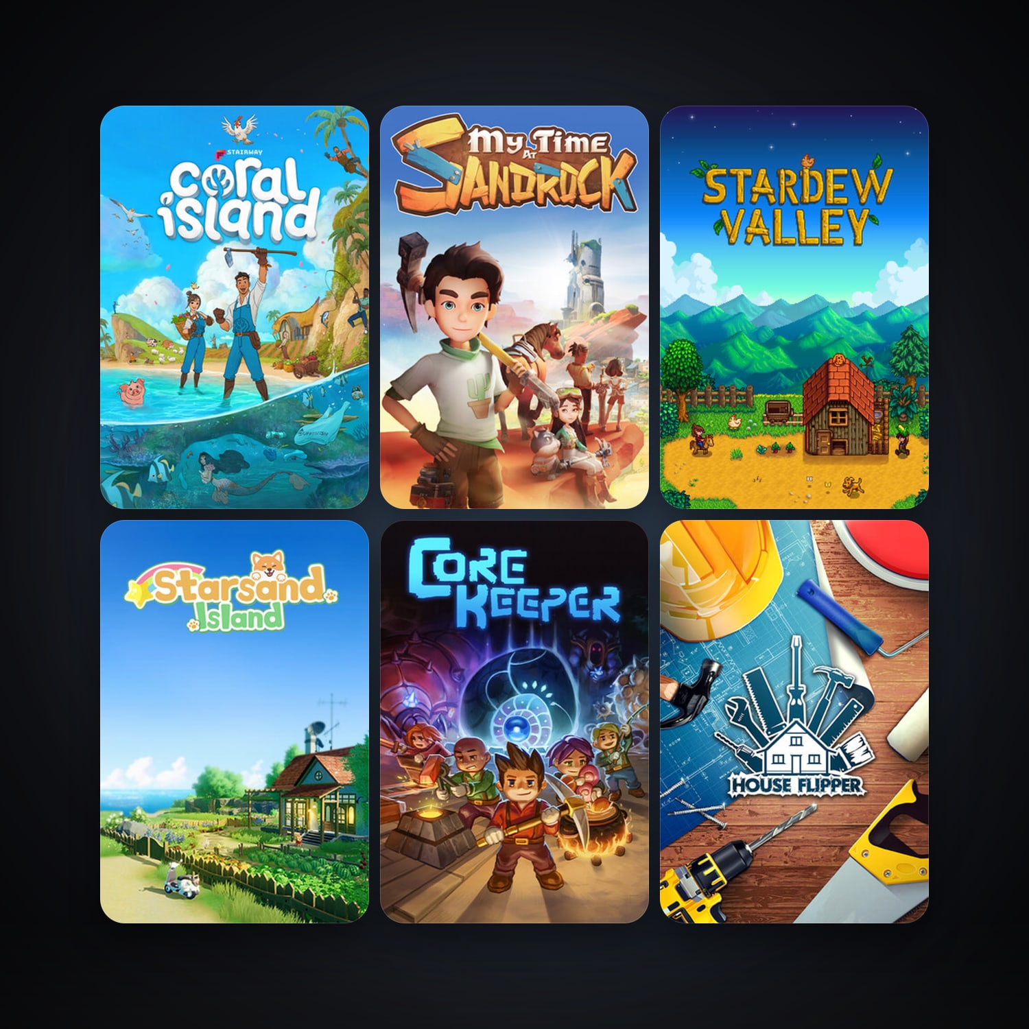 Stardew Valley + House Flipper, 31 games, clean — HabibiAccounts