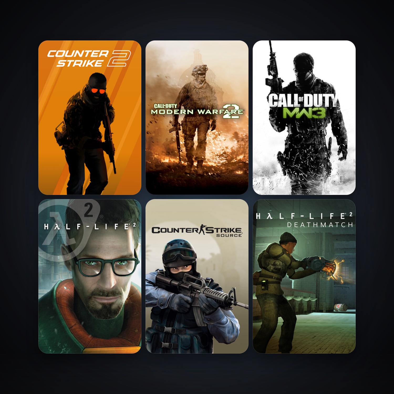 Half-Life 2 + Counter-Strike: Source, 9 games, Steam 10, clean — HabibiAccounts