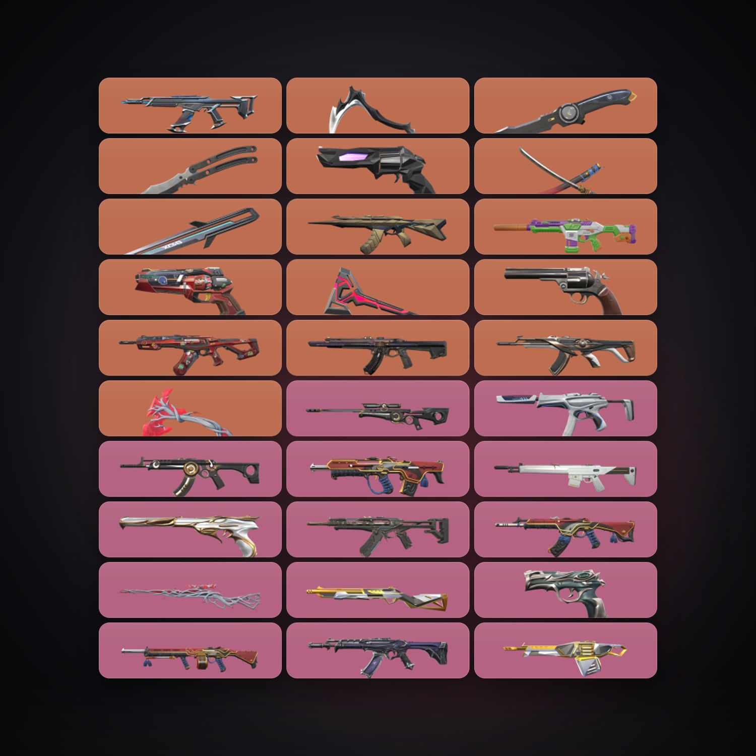 LA Plat 3 locker — 7 knives, 101 skins, lvl 250 — HabibiAccounts