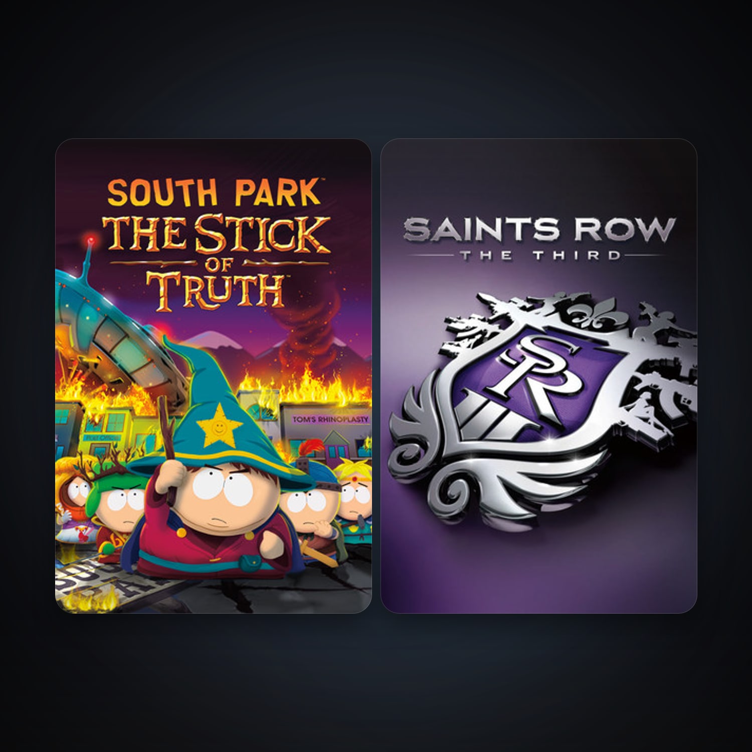 Saints Row: The Third + South Park: The Stick of Truth, 2 games, clean — HabibiAccounts