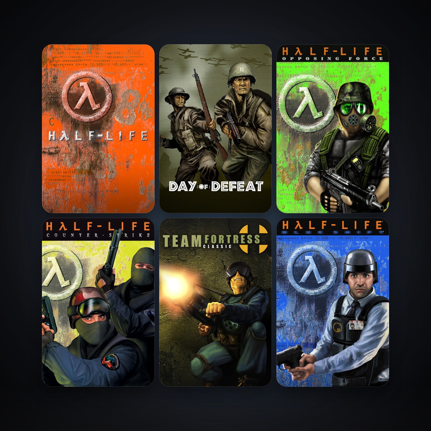 Counter-Strike + Team Fortress Classic, 12 games, Steam 11, clean — HabibiAccounts