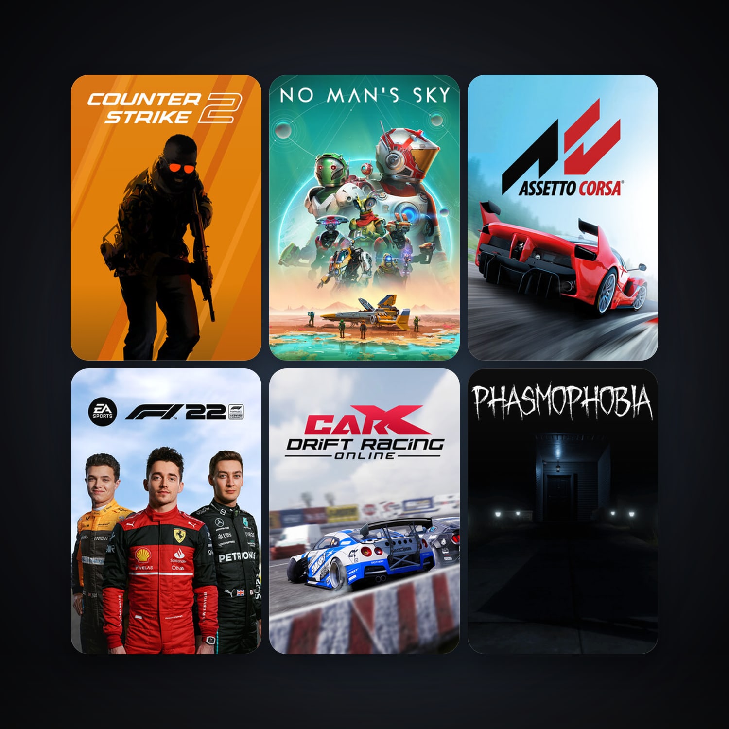 CS2 Prime + RaceRoom Racing Experience, 35 games, clean — HabibiAccounts