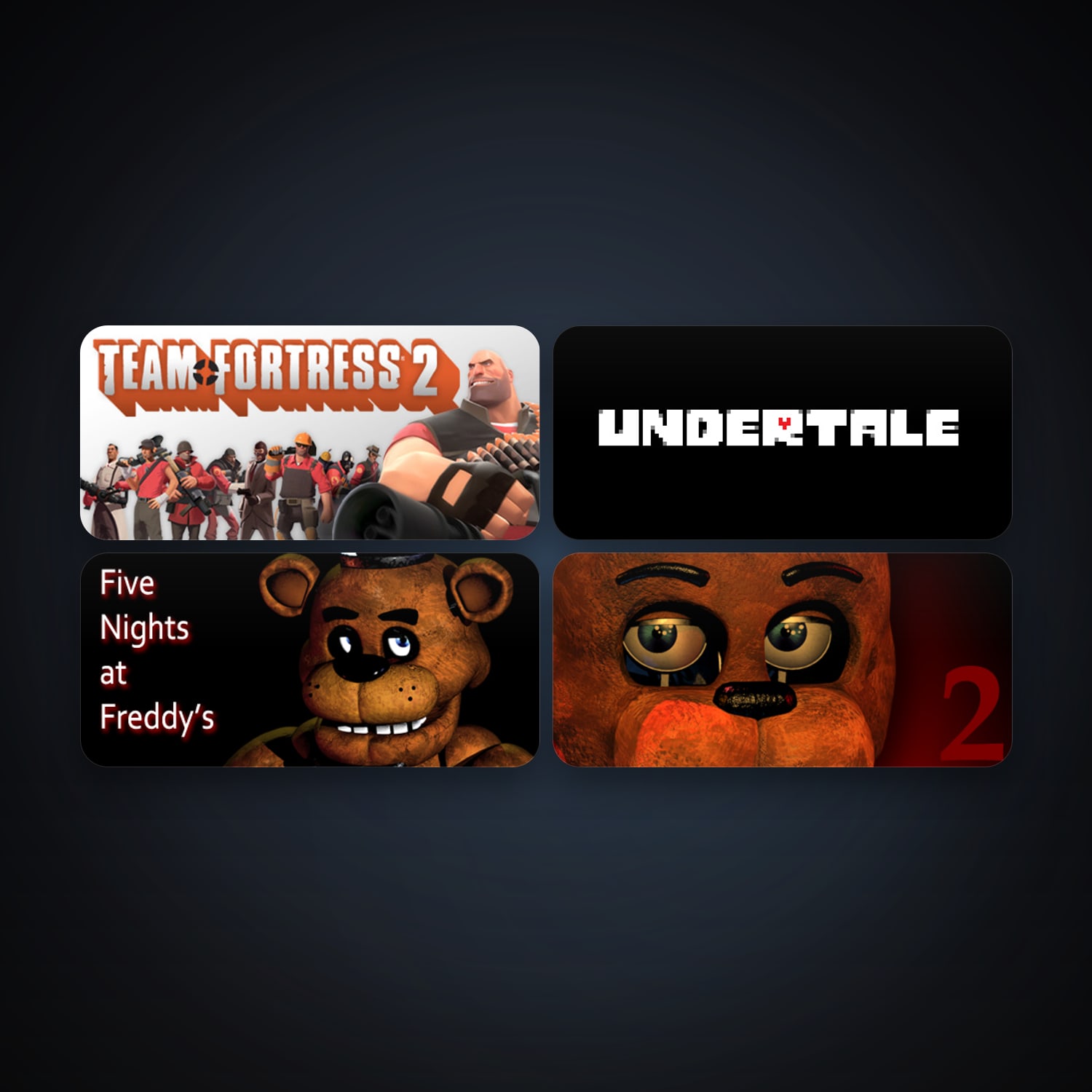 Team Fortress 2 + Five Nights at Freddy's, 6 games, clean — HabibiAccounts