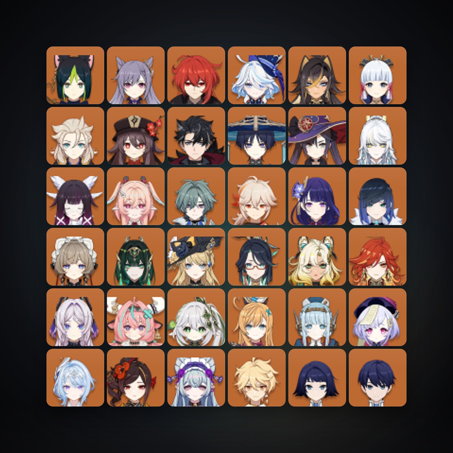 Genshin Impact | AR 60 | 86 Chars | 33× 5★ — Genshin / miHoYo Account · 262777429 — HabibiAccounts