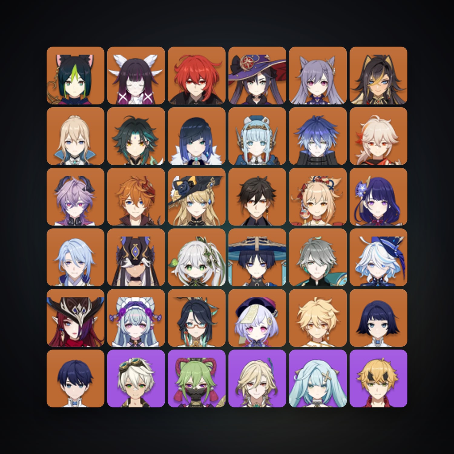 جينشن إمباكت | AR 58 | 80 شخصية | 28× 5★ — HabibiAccounts