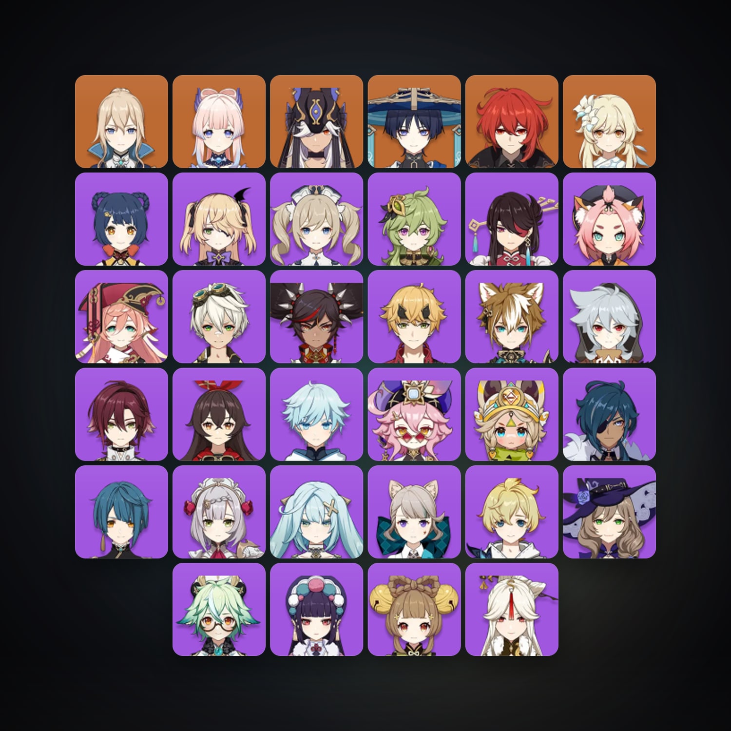 Genshin Impact | AR 52 | 34 Chars | 5× 5★ — HabibiAccounts
