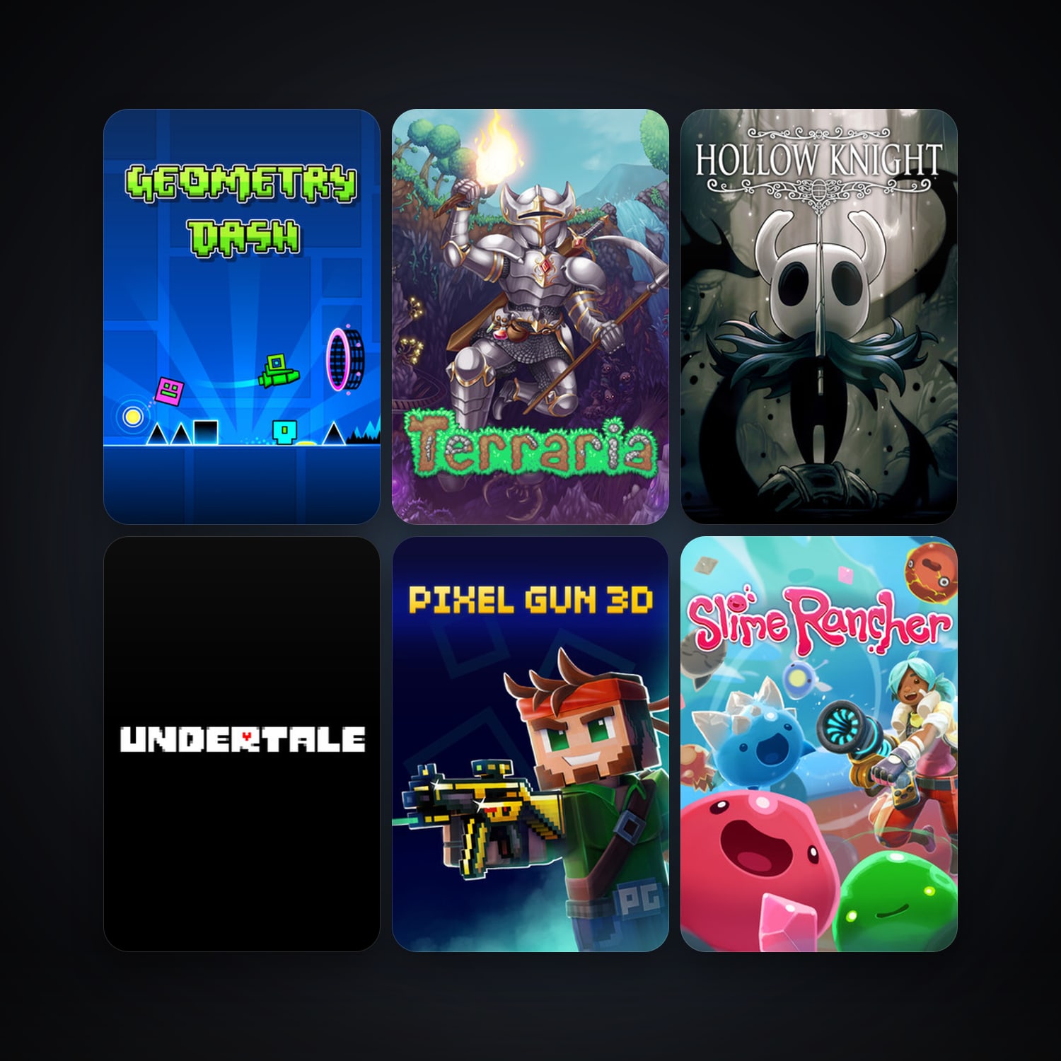 Terraria + Geometry Dash, 16 games, clean — HabibiAccounts