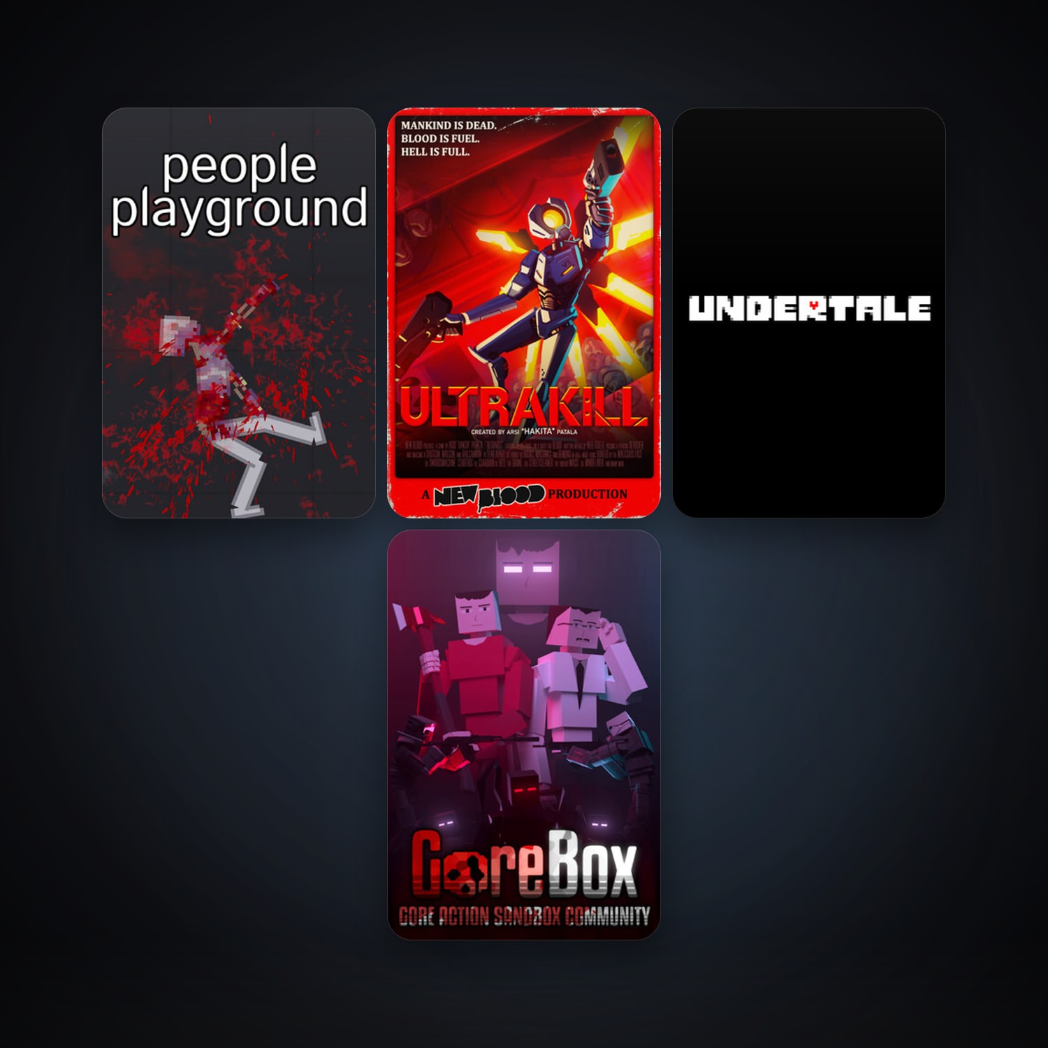 Undertale + People Playground, 7 games, clean — HabibiAccounts