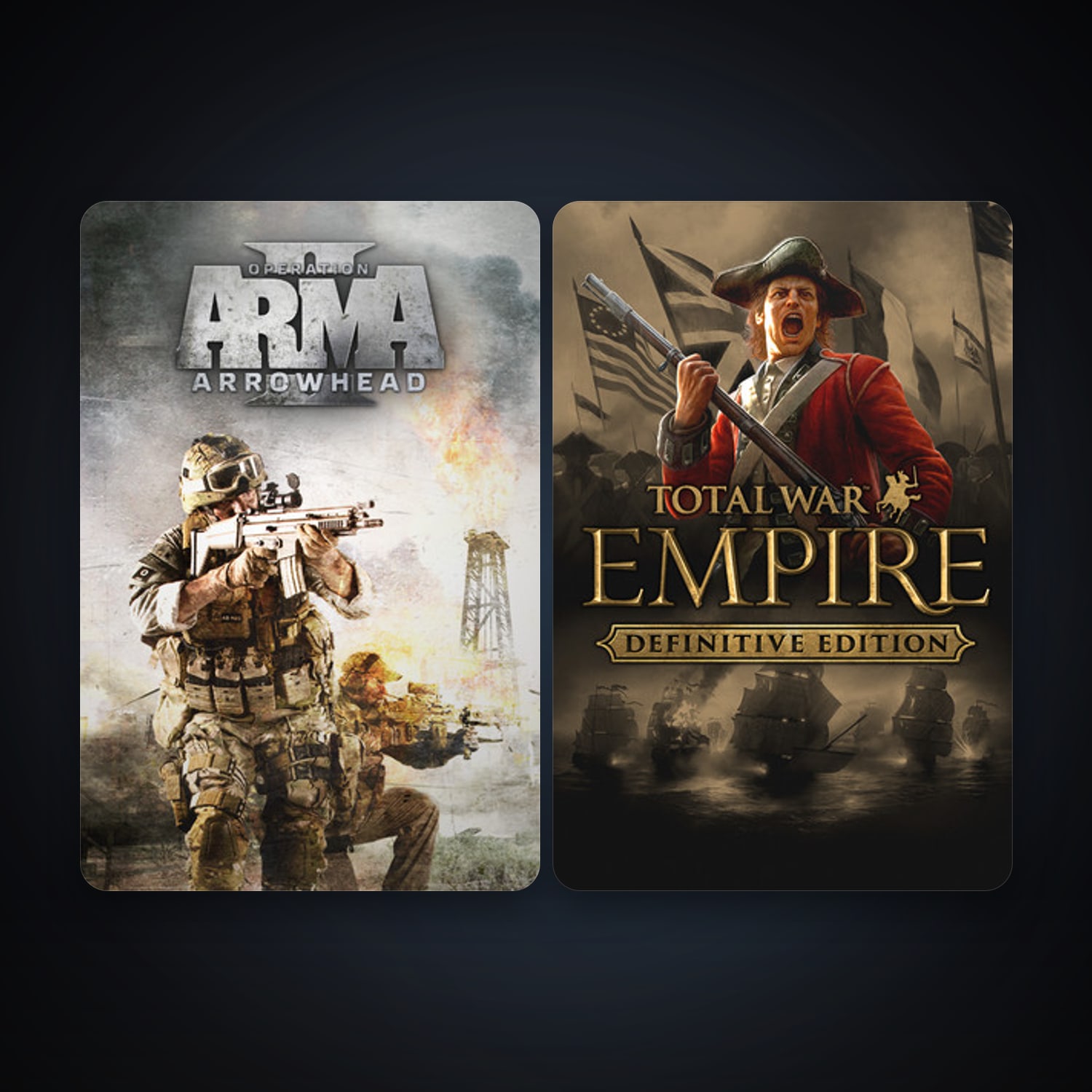 Empire: Total War + Arma 2: Operation Arrowhead, 4 games, clean — HabibiAccounts