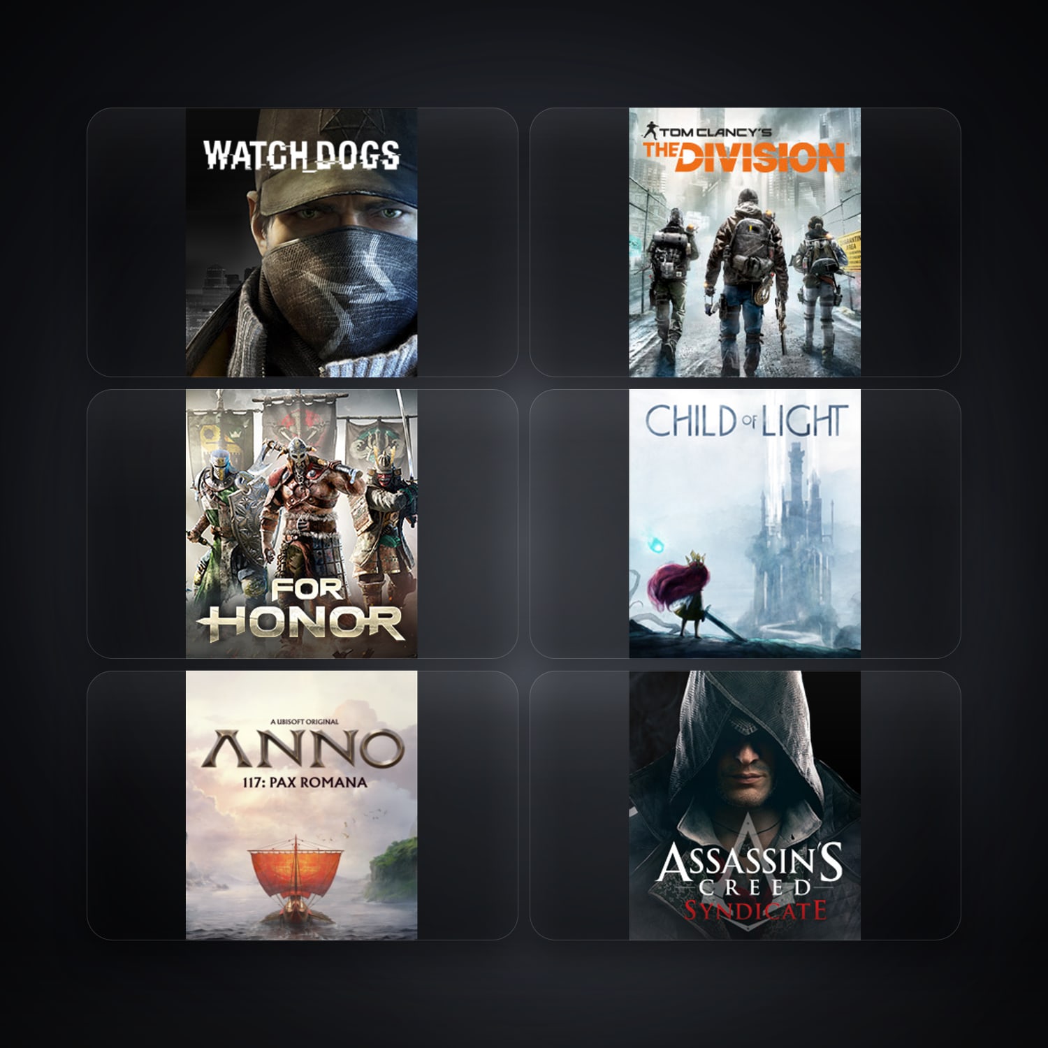 Ubisoft Watch_Dogs + Tom Clancy's The Division — BR — 10 games — HabibiAccounts