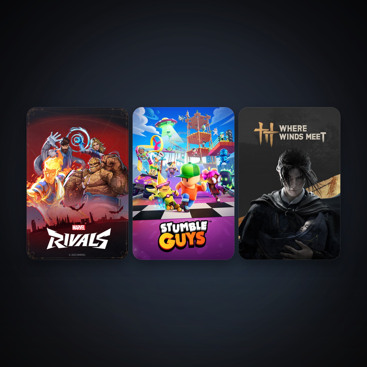 Stumble Guys + Marvel Rivals, 7 games, clean — HabibiAccounts