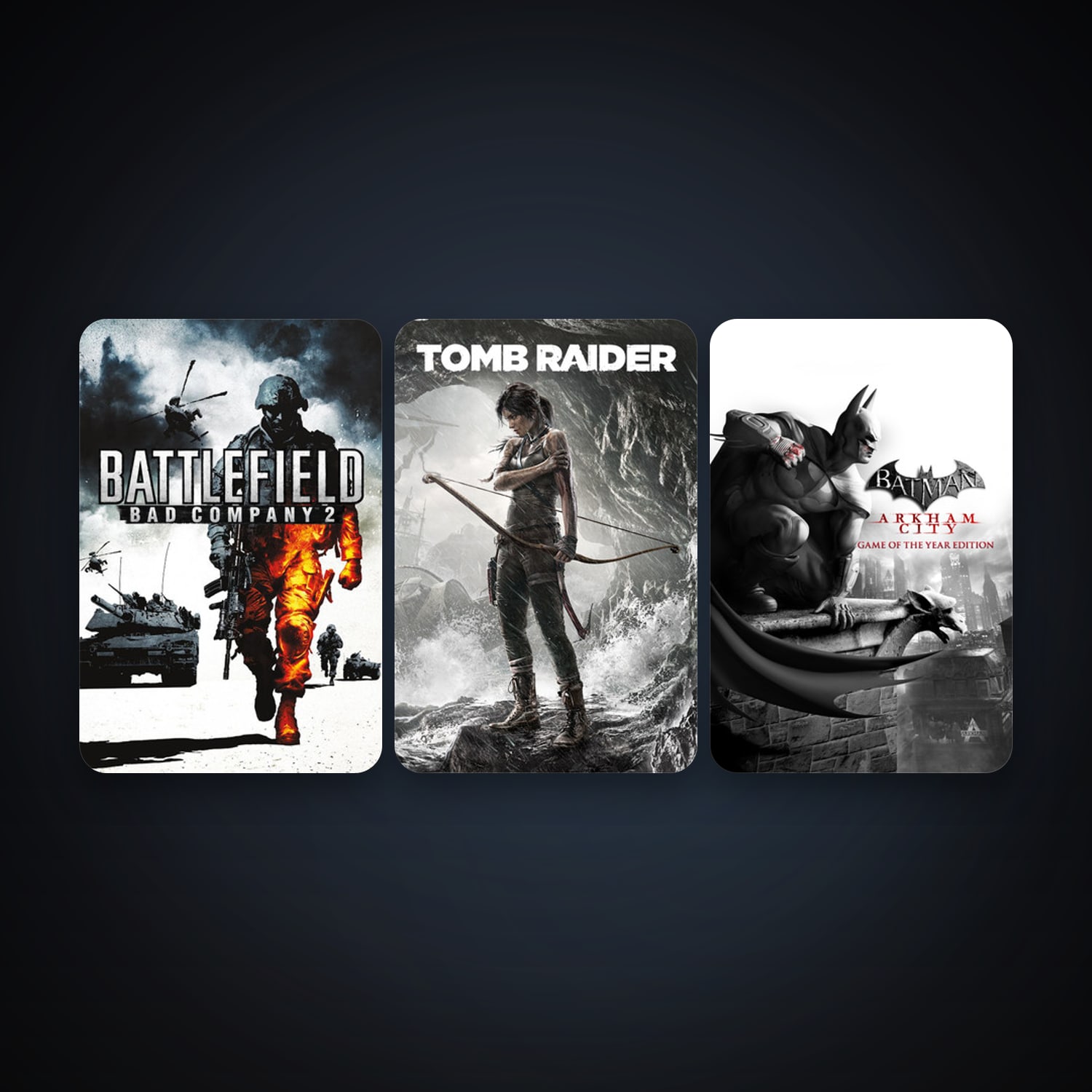Battlefield: Bad Company 2 + Batman: Arkham City - Game of the Year Edition, 5 games, clean — HabibiAccounts