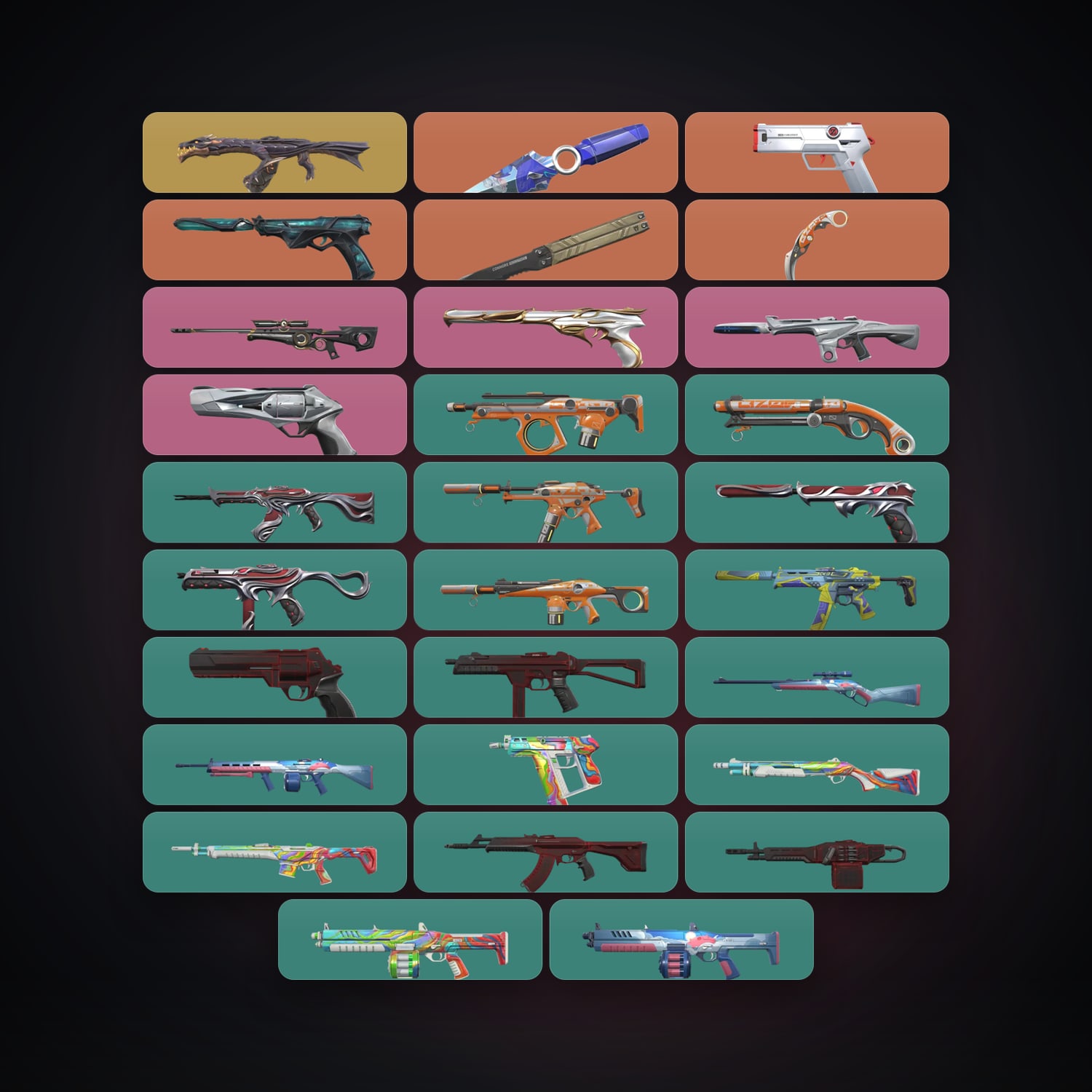 BR Silver 3 locker — 3 knives, 29 skins, lvl 57 — HabibiAccounts