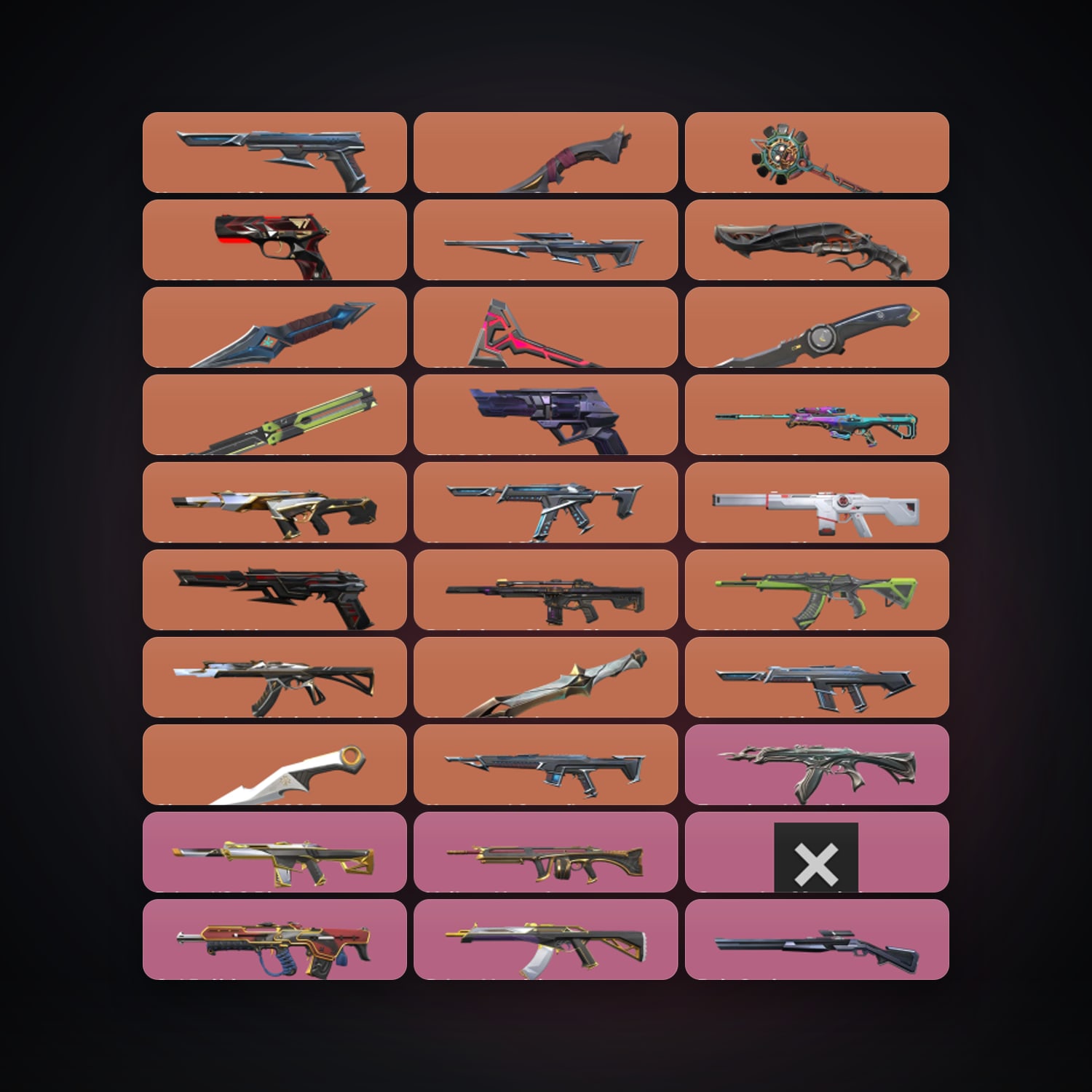 NA Plat 1 locker — 8 knives, 98 skins, lvl 100 — HabibiAccounts
