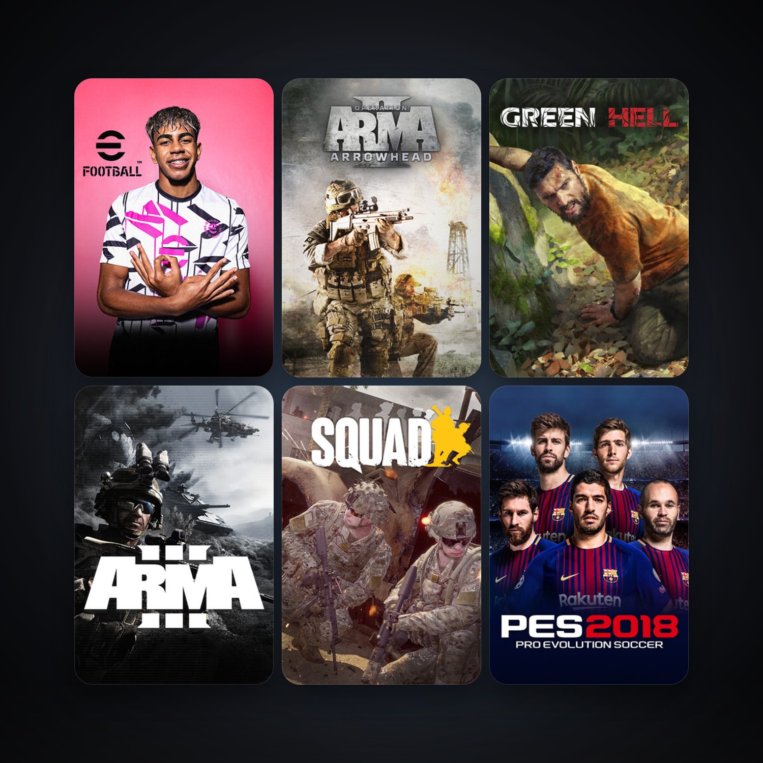 Arma 2: Operation Arrowhead + Arma 3, 37 games, Steam 10, clean — HabibiAccounts