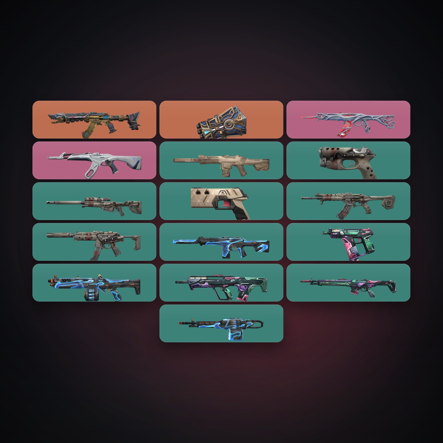 NA Ascendant 2 locker — 1 knives, 17 skins, lvl 58 — HabibiAccounts