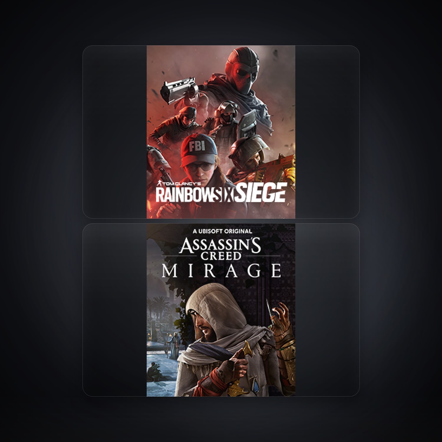 هالحساب يوبيسوفت فيه Tom Clancy's Rainbow Six Siege (Steam) وAssassin's Creed Mirage، NL — HabibiAccounts