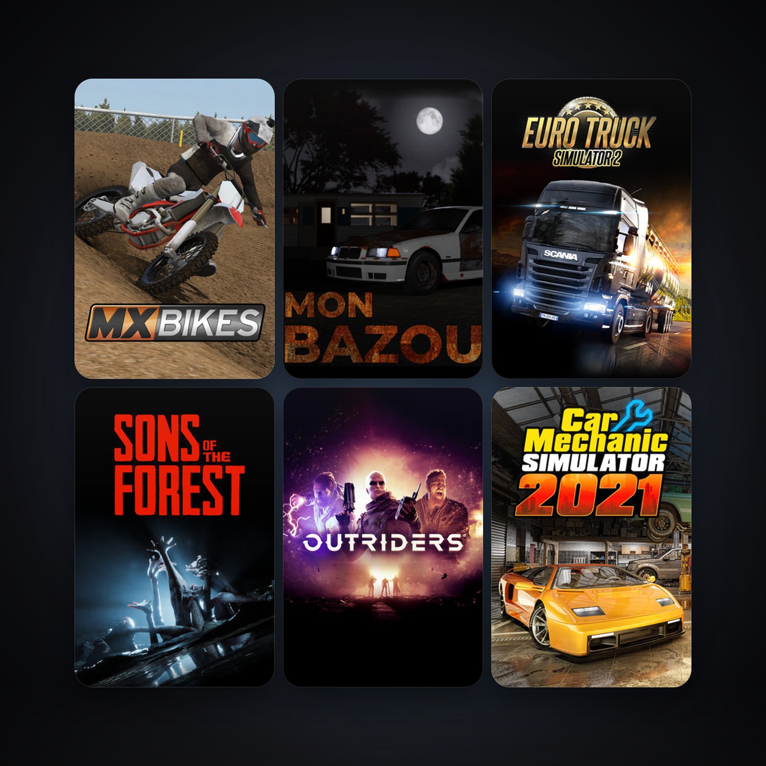 Euro Truck Simulator 2 + The Forest, 22 games, clean — HabibiAccounts