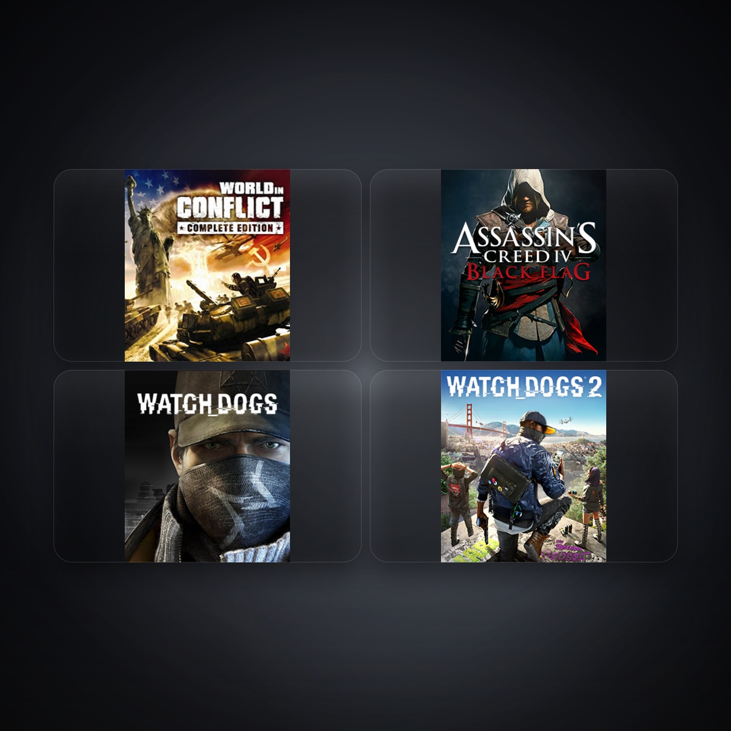 Ubisoft World In Conflict + Assassin’s Creed IV Black Flag — IN — 4 games — HabibiAccounts