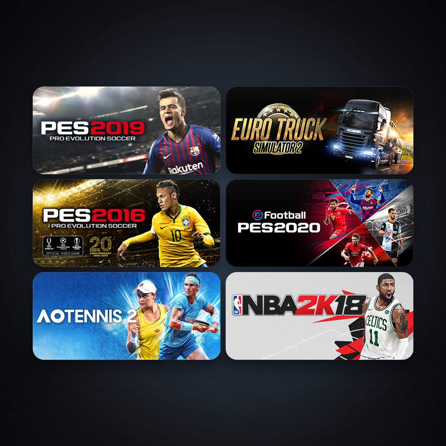 Euro Truck Simulator 2 + Pro Evolution Soccer 2016, 15 games, clean — HabibiAccounts
