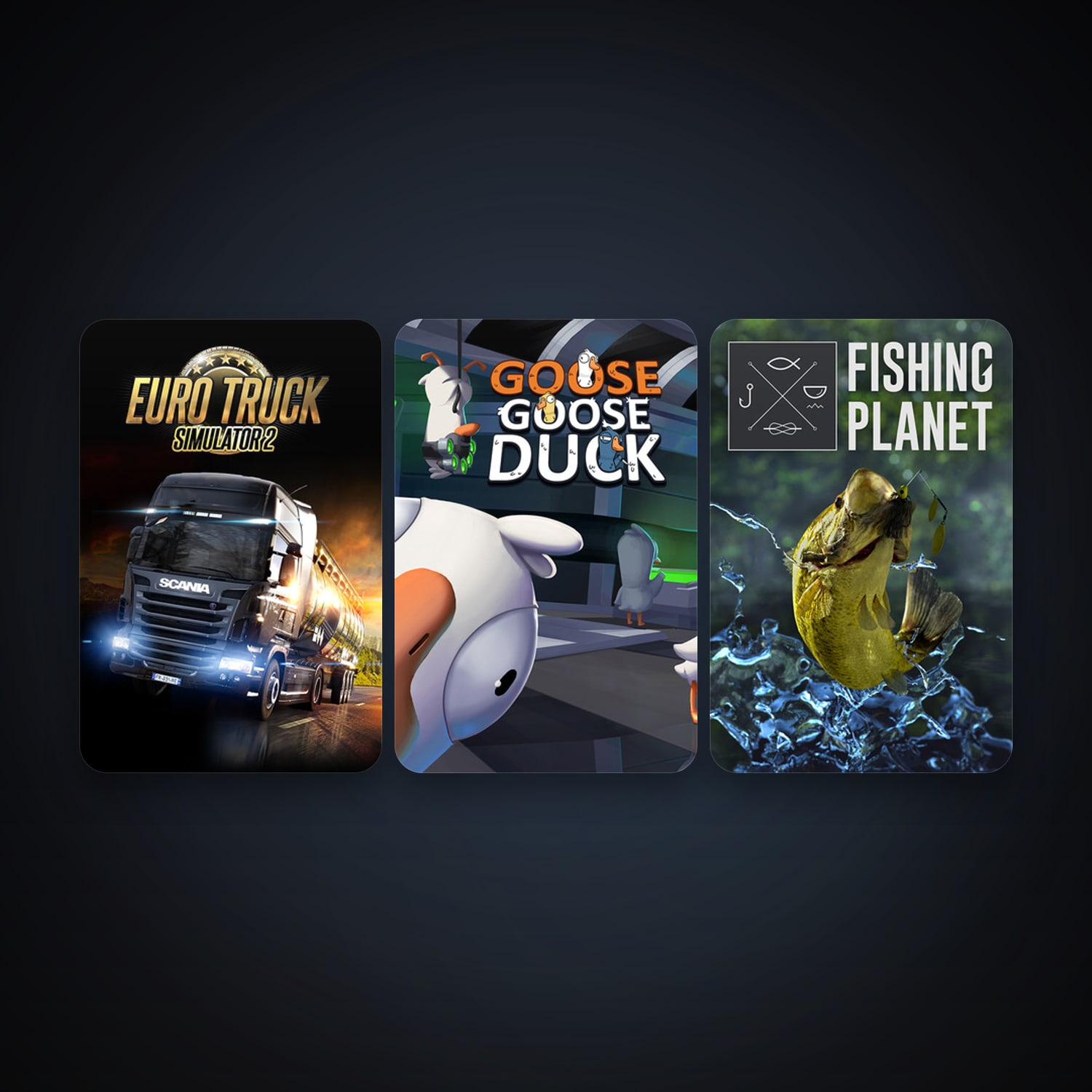 Euro Truck Simulator 2 + Fishing Planet, 4 games, clean — HabibiAccounts