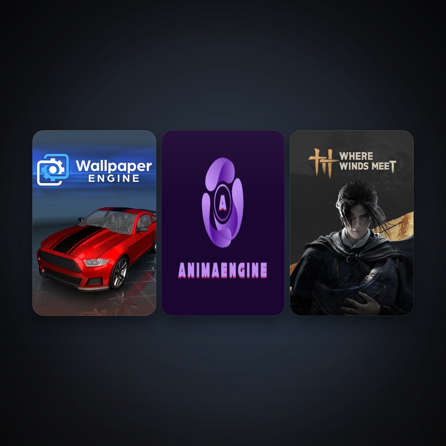 Wallpaper Engine + Anima Engine, 8 games, clean — HabibiAccounts